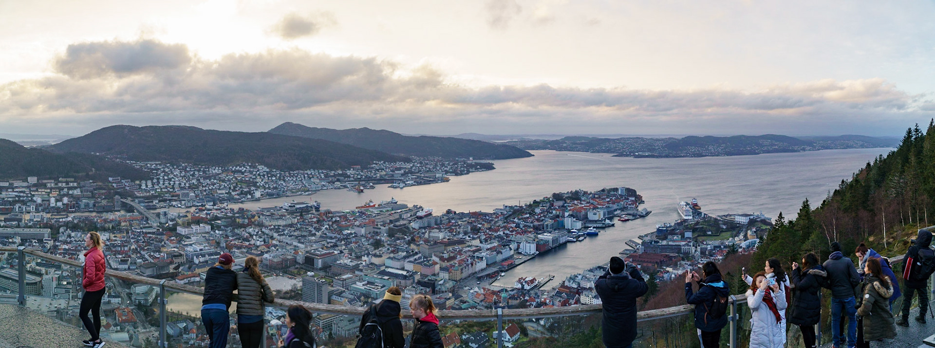 We took the funicular to the mountain top