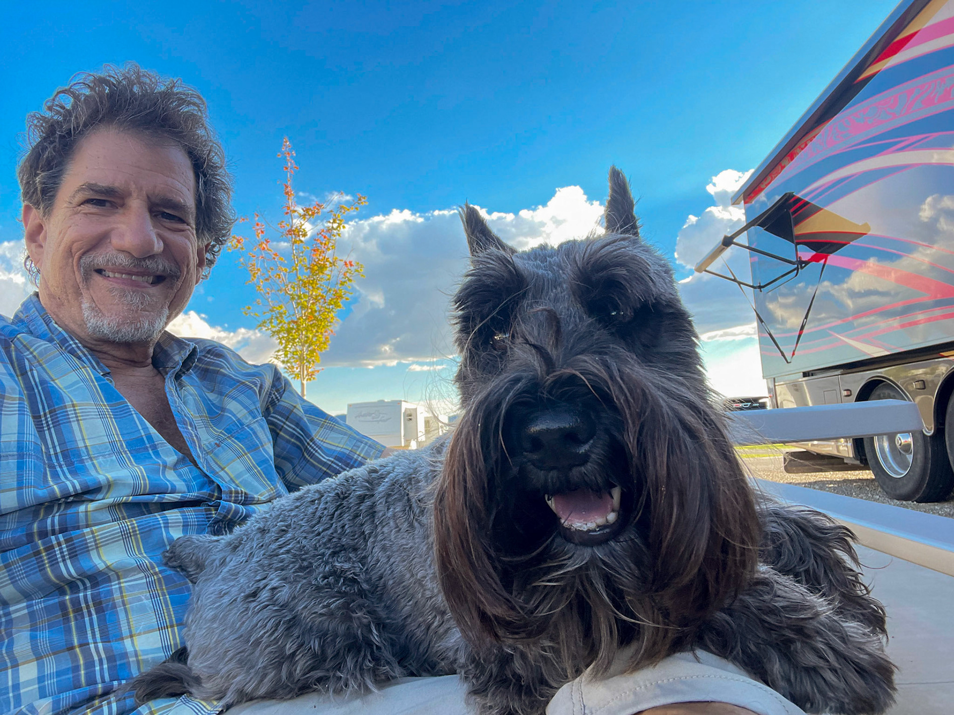 Relaxing on the patio