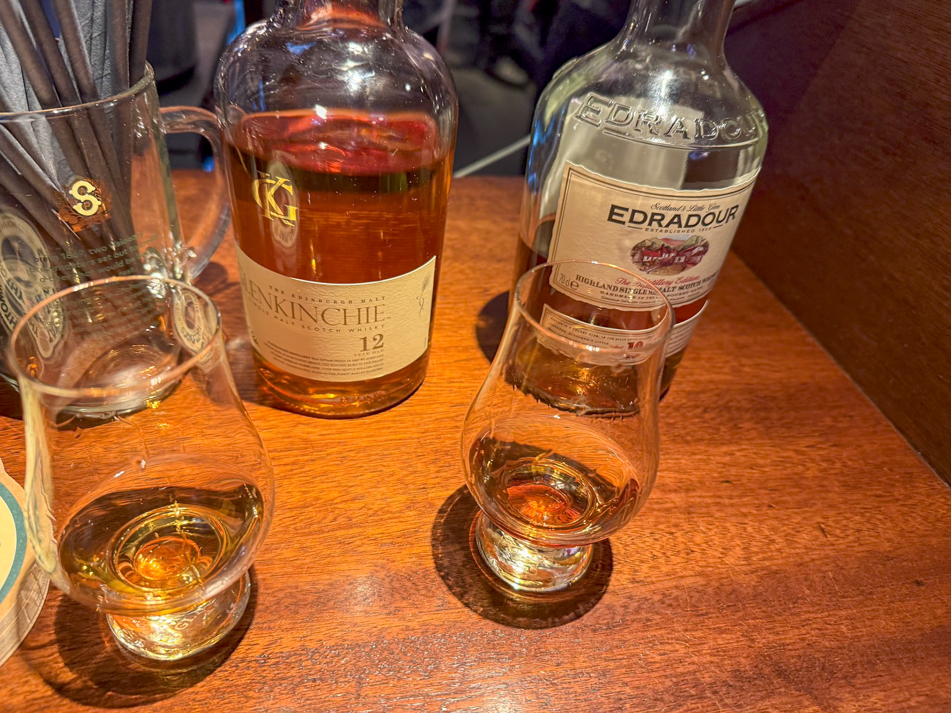 Whiskey tasting at Abbotsford Bar