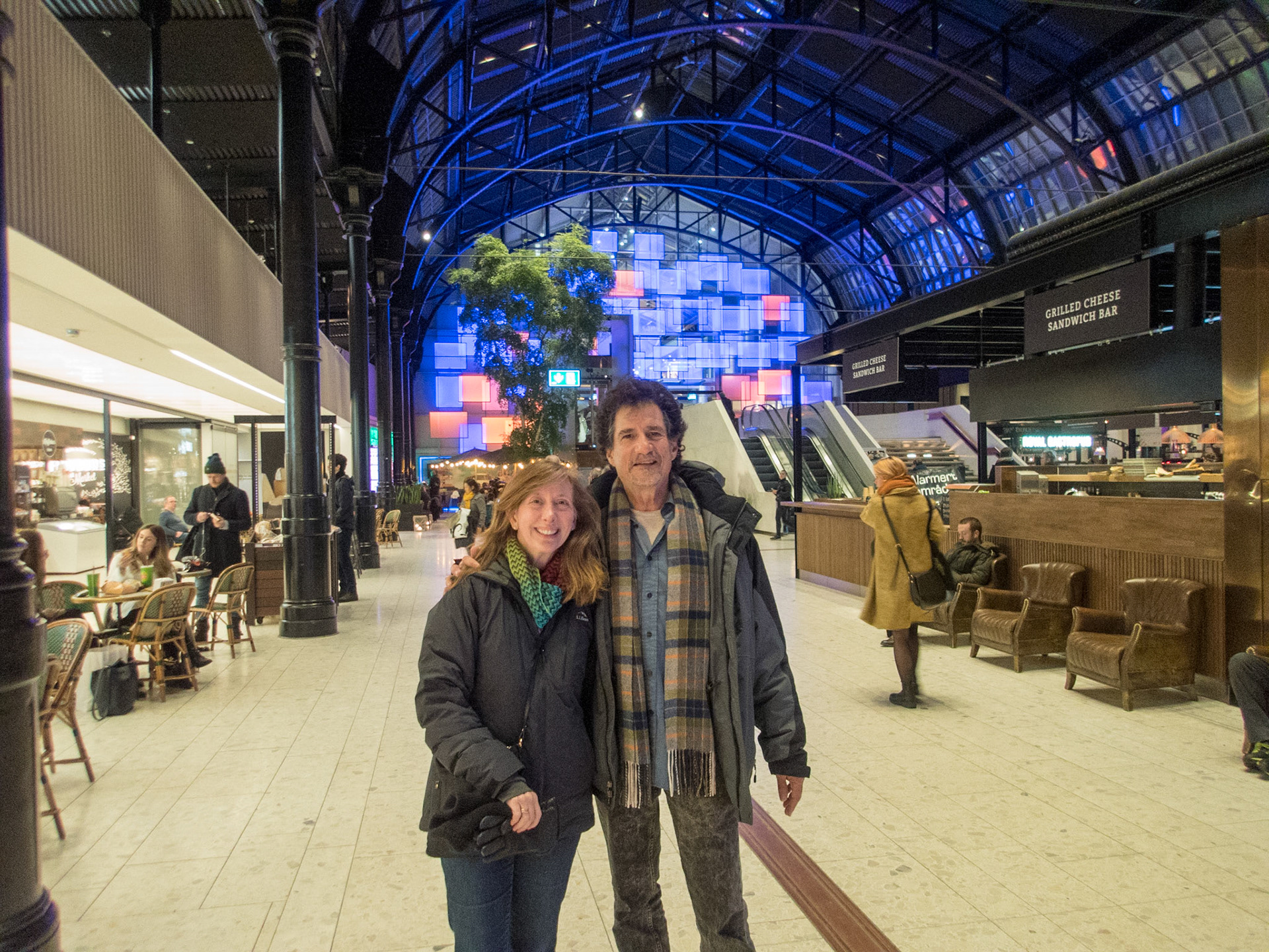 The old train station is a shopping area