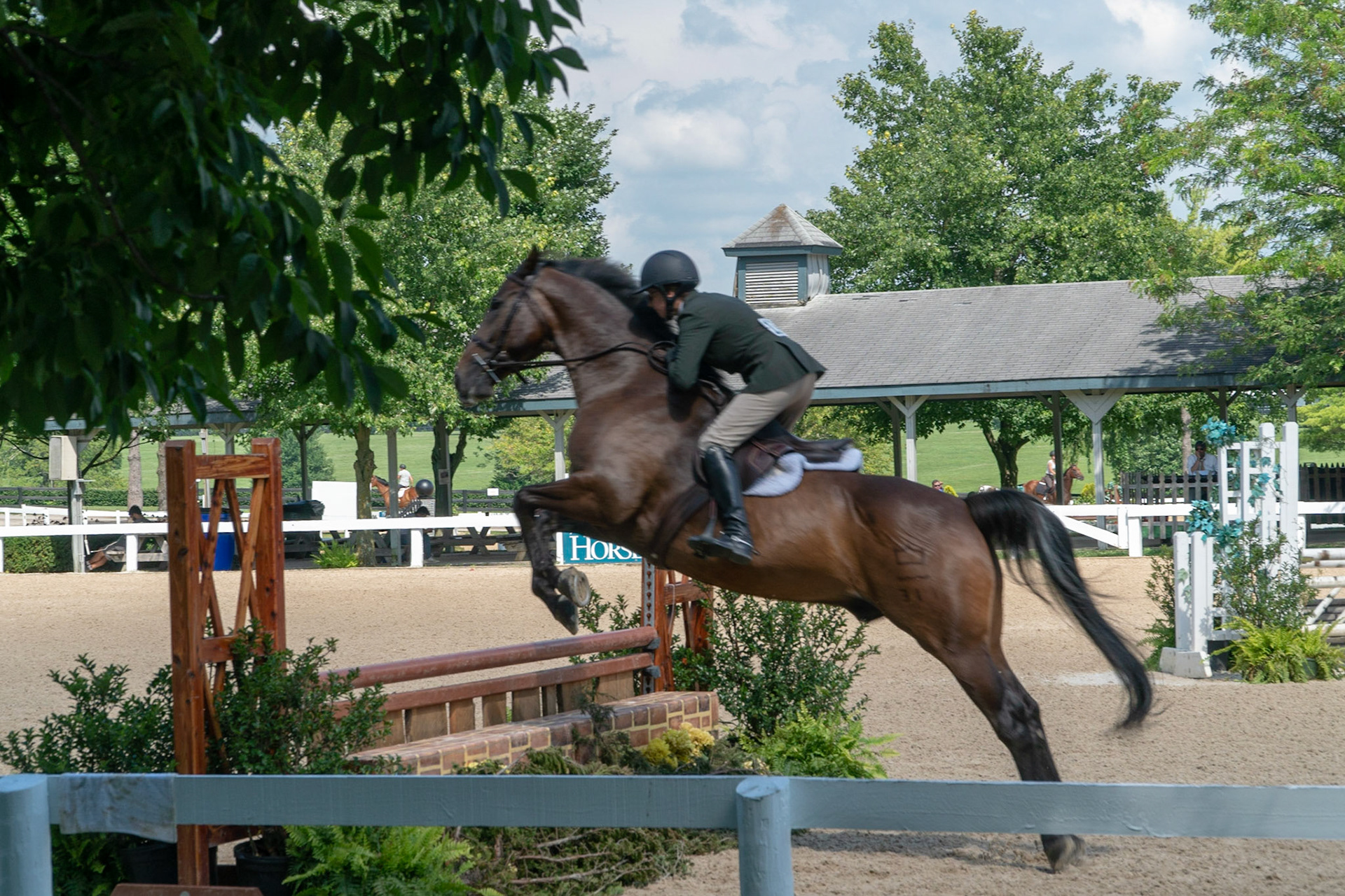 Watching the competition at the Horse Park