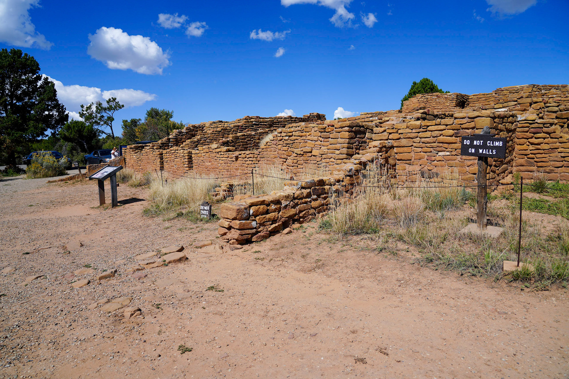 Excavated ancient dwellings in Mesa Verde NP