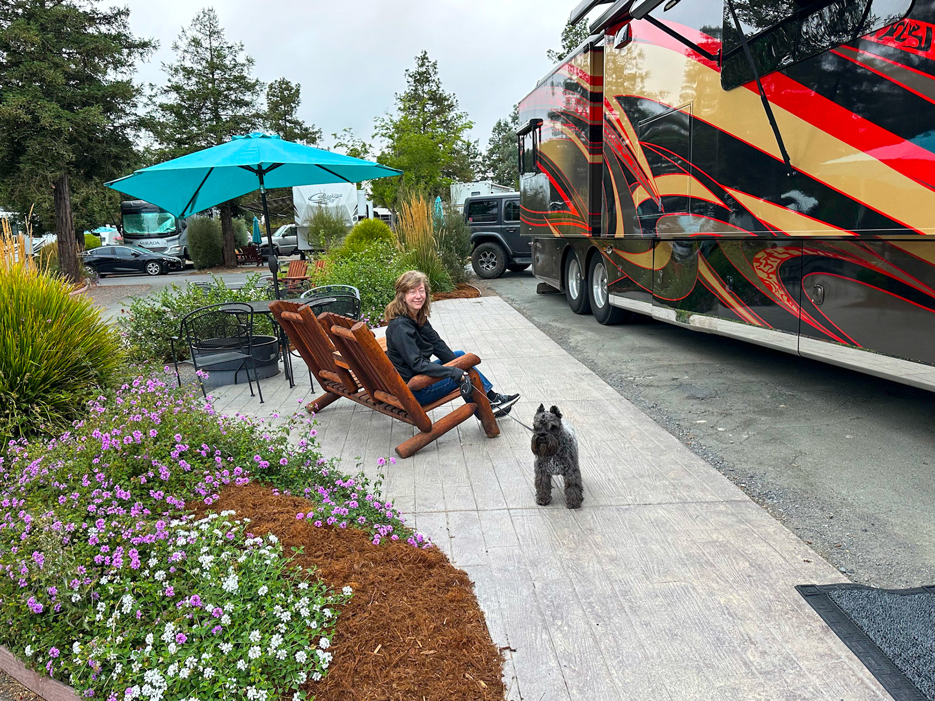 Campsite at the Petaluma KOA