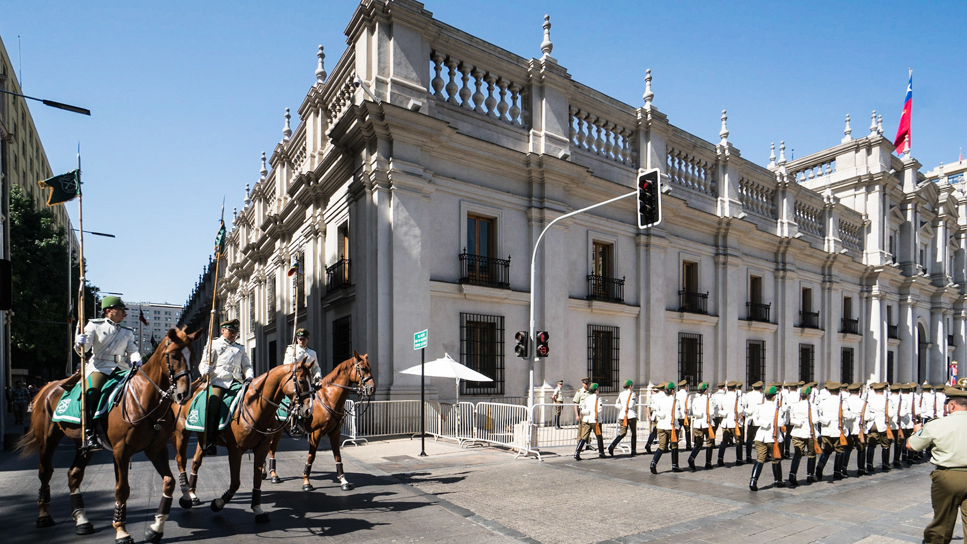 Changing of the guard at the Presidental Palace