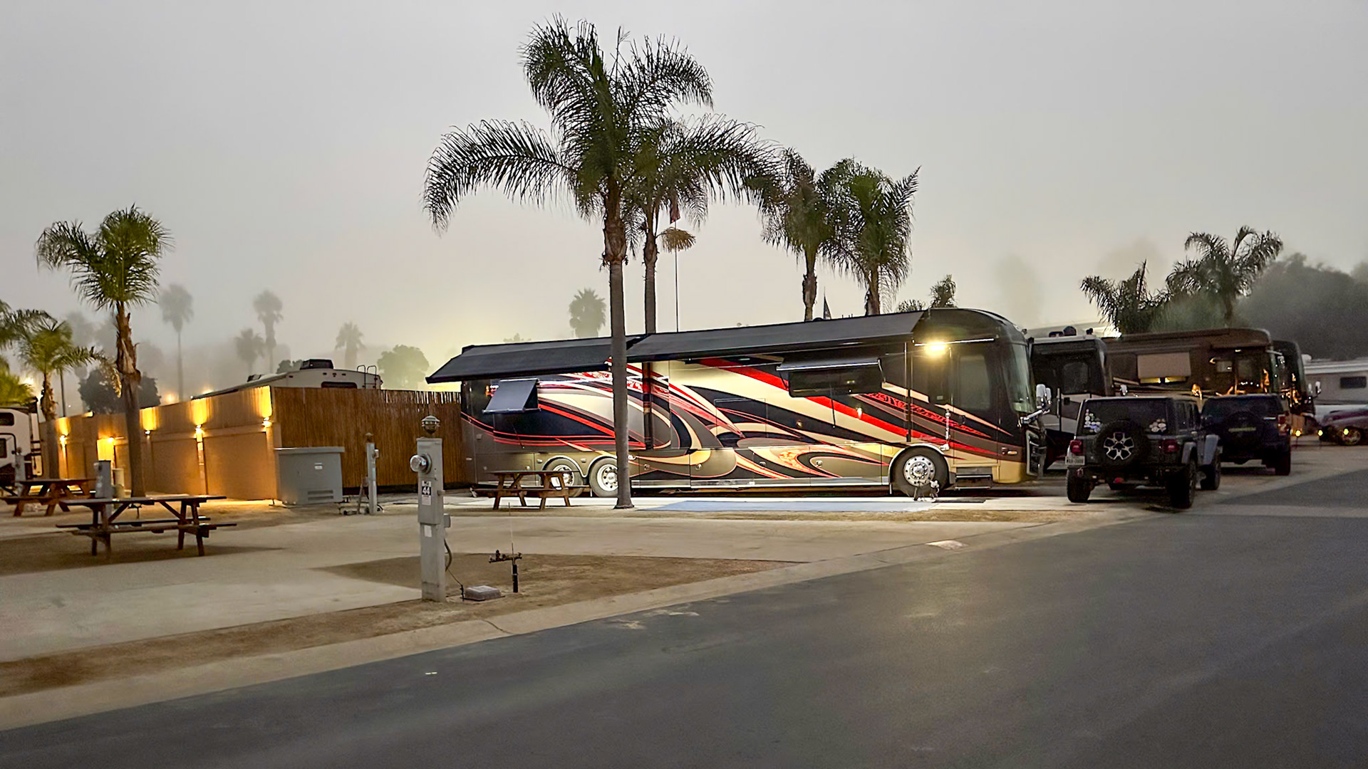 Early morning at the Paradise Resort