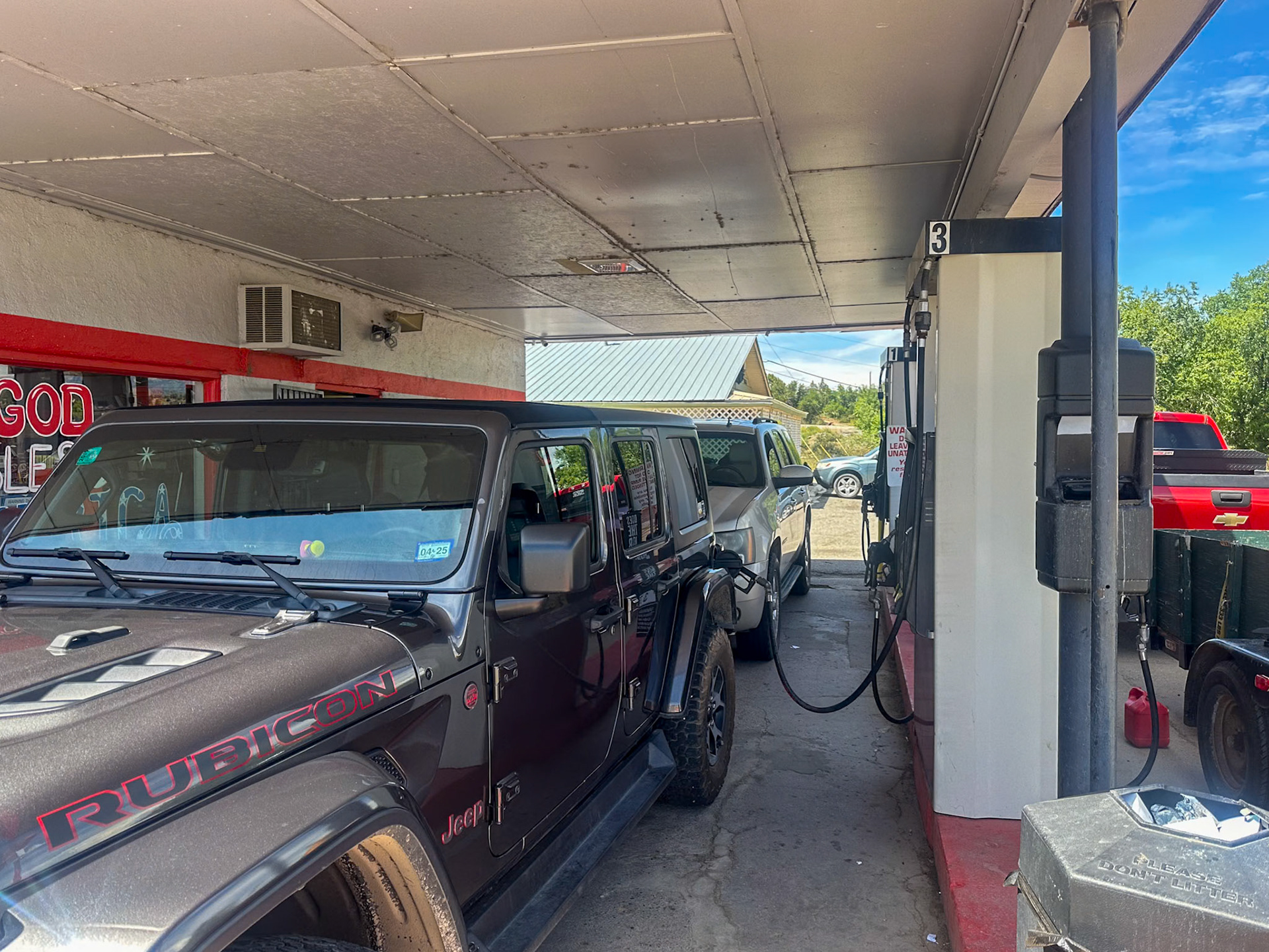 Gas fillup not at Maverick