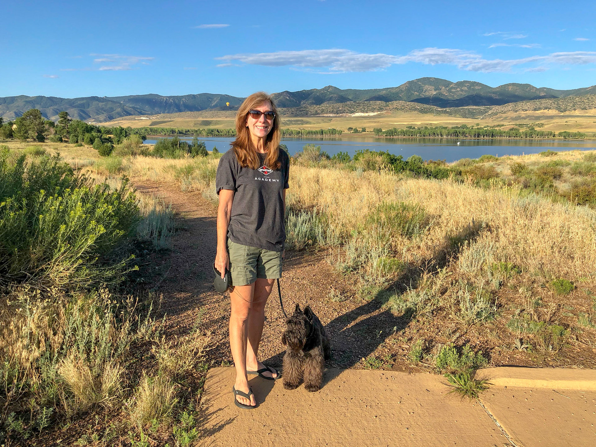 A stop along our morning hike