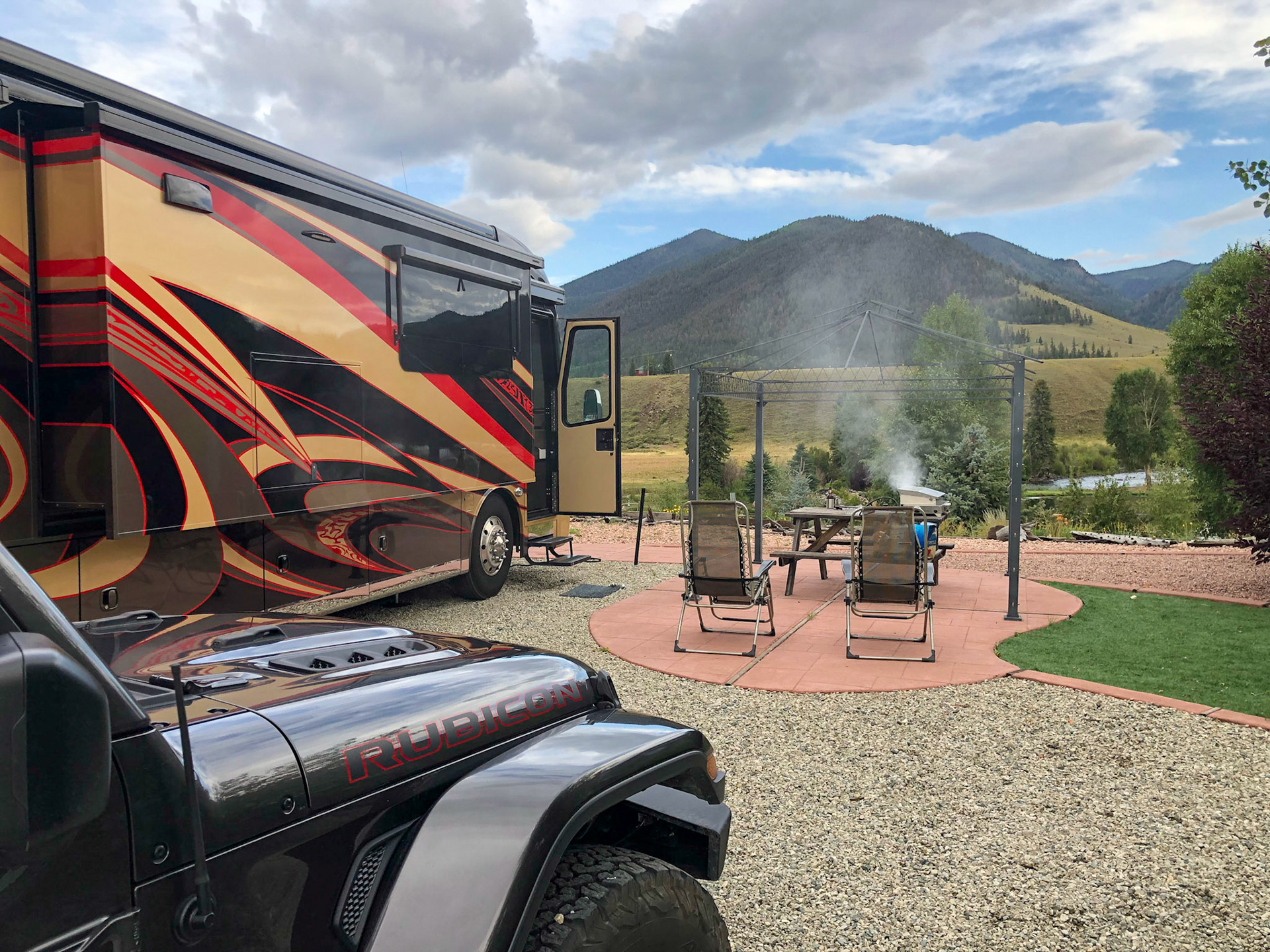 Our site at Mountain Views RV Resort
