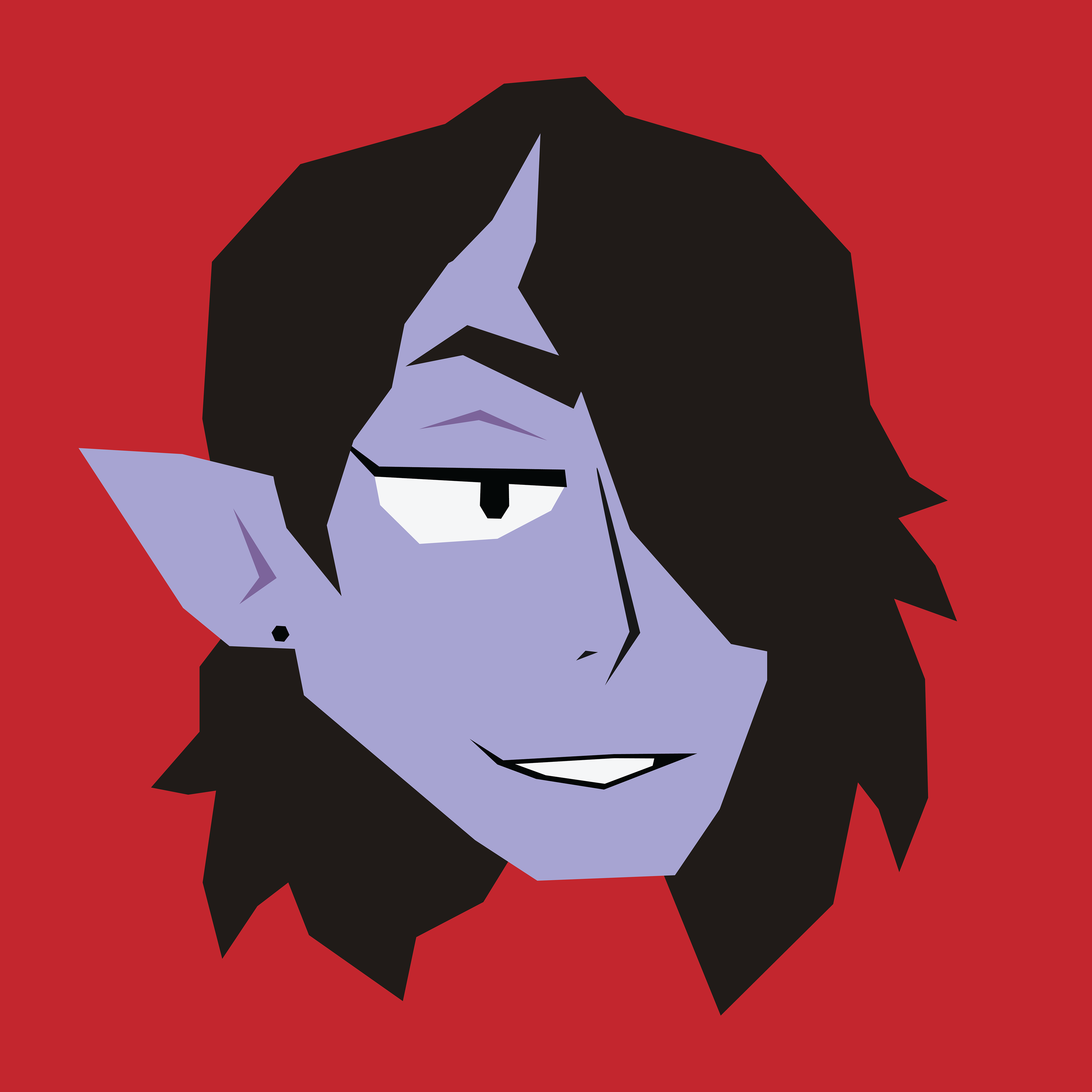 Purple demon girl.