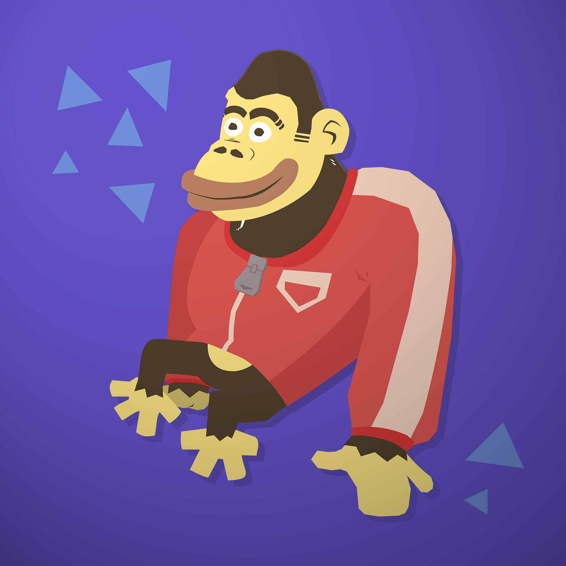 Drawing of Al the gorilla from Animal Crossing