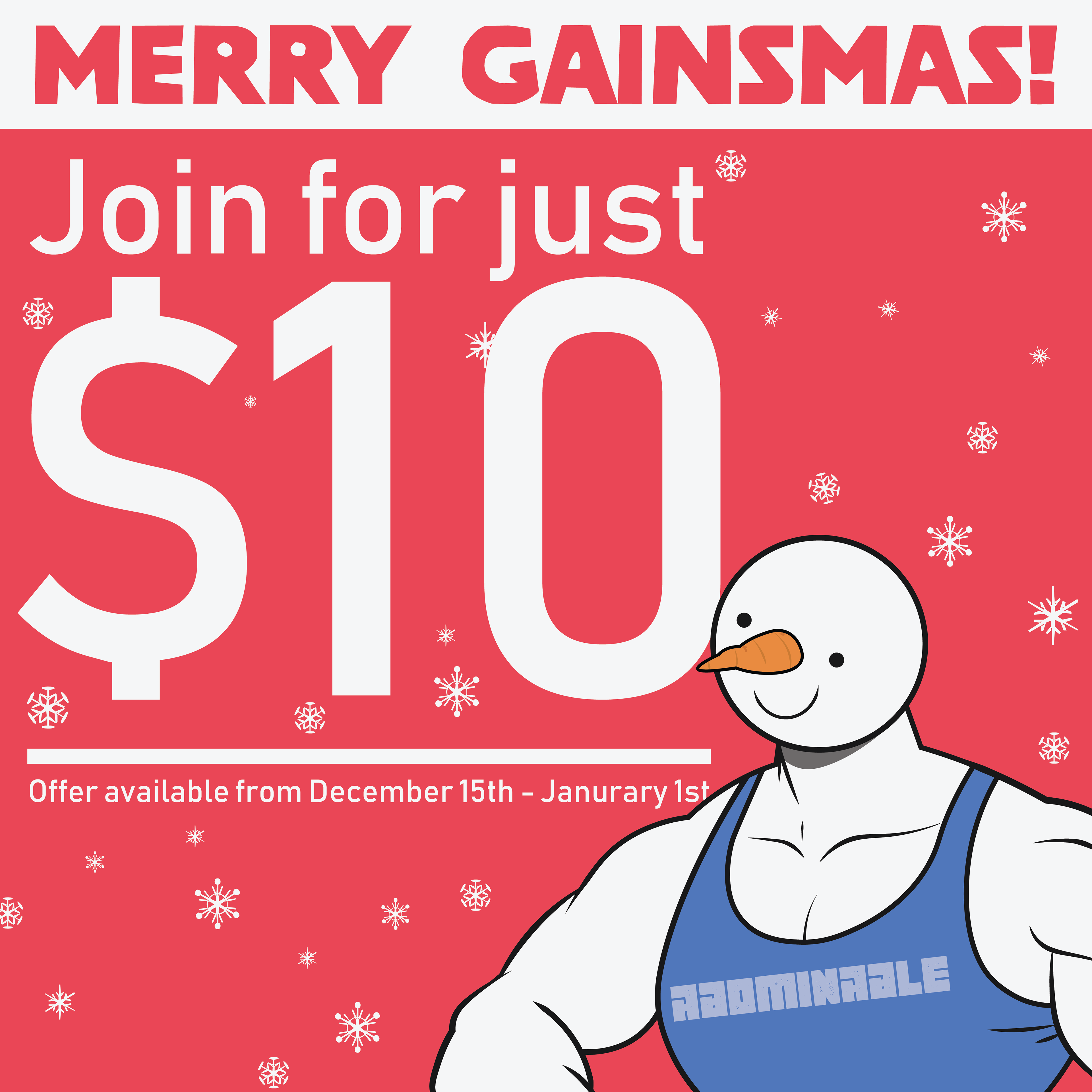 Christmas ad for posting on social media.