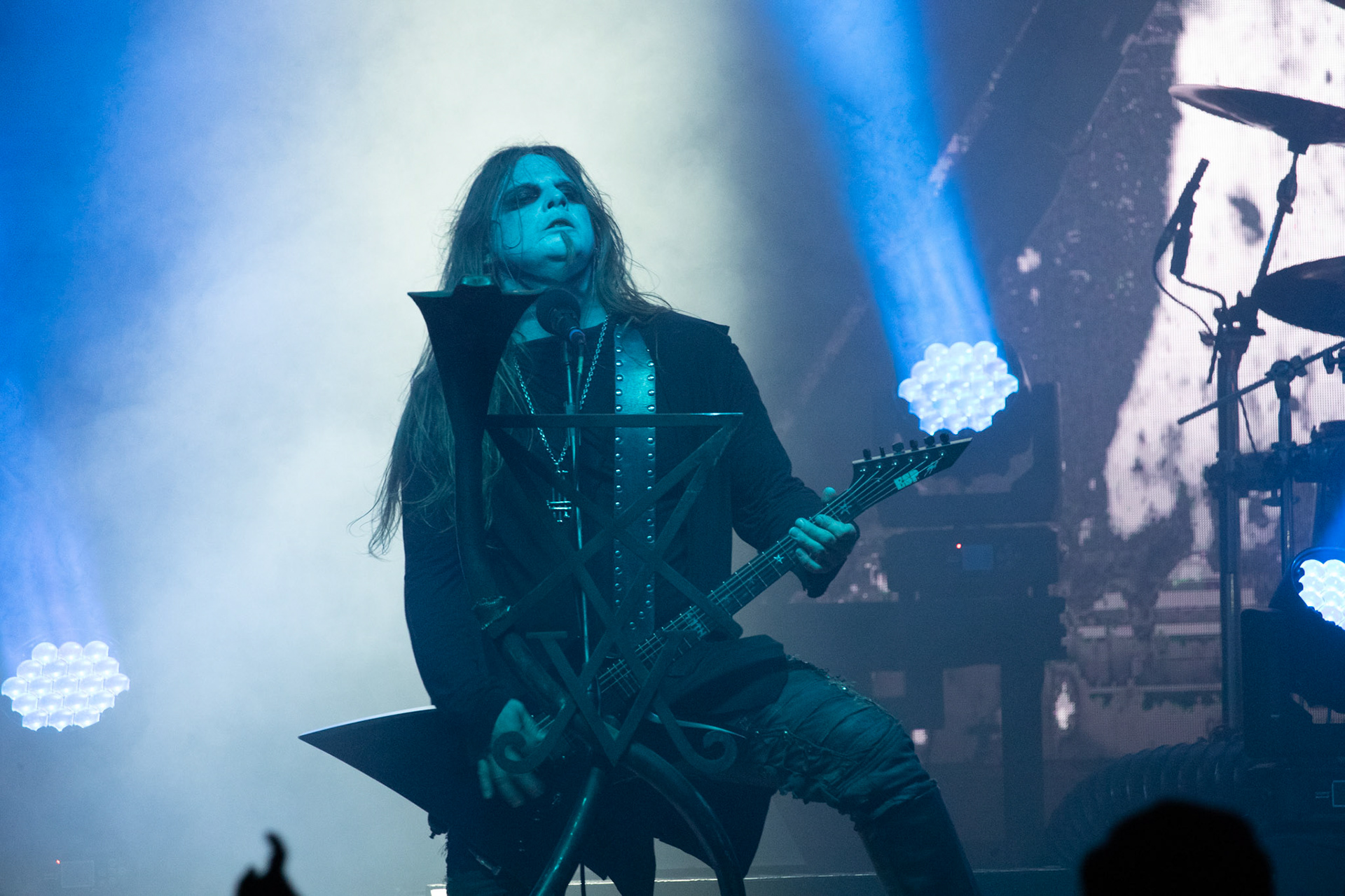 14.12.2018r. Behemoth koncert Merry Christless - Warszawa Progresja, Adam "Nergal" Darski – gitara, wokal prowadzący, 
Zbigniew "Inferno" Promiński – perkusja,
Tomasz "Orion" Wróblewski – gitara basowa, Patryk "Seth" Sztyber – gitara,  fot. Andrzej Wasilkiewicz/Reporter