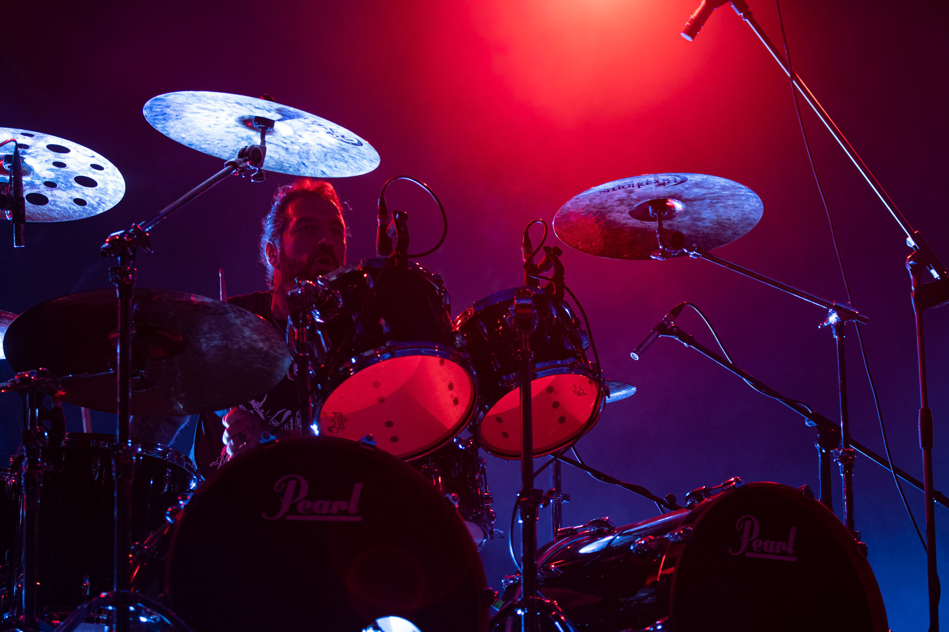 24.09.2021 koncert Rotting Christ, Warszawa, Progresja.N/z Themis Tolis perkusja, fot. Andrzej Wasilkiewicz/REPORTER