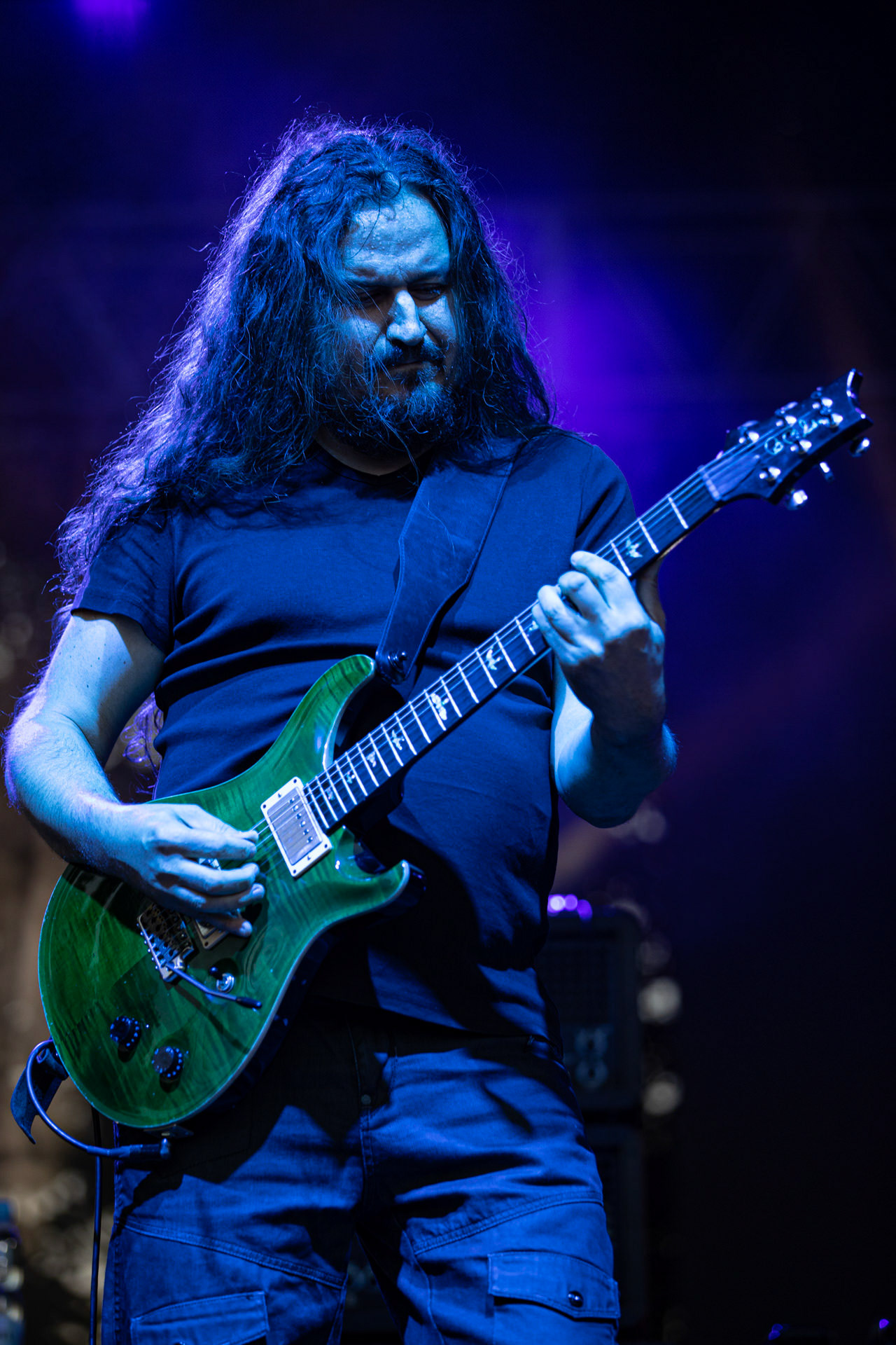 21.08.2021 koncert Riverside 20 lecie w Warszawie,Letnia scena Progresji, Gramy do Woli.n/z Maciej Meller - gitara,Fot. Andrzej Wasilkiewicz/Reporter