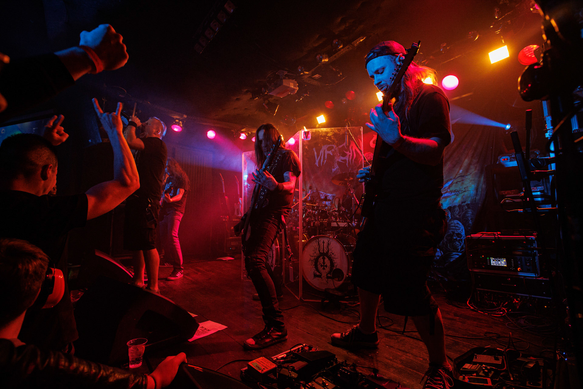 18.03.2022 VIRGIN SNATCH - INFERNALIS RESURGENTIS - Warszawski koncert zespolu VIRGIN SNATCH,thrash metal, death metal,n/z Lukasz "Zielony" Zielinski wokal,n/z Grzegorz "Grysik" Bryla  gitara, n/z Pawel Pasek - gitara, n/z Piotr "Aniol" Wacisz  gitara basowa, n/z Pawel Pawulon Jaroszewicz - perkusja,fot. Andrzej Wasilkiewicz/Reporter