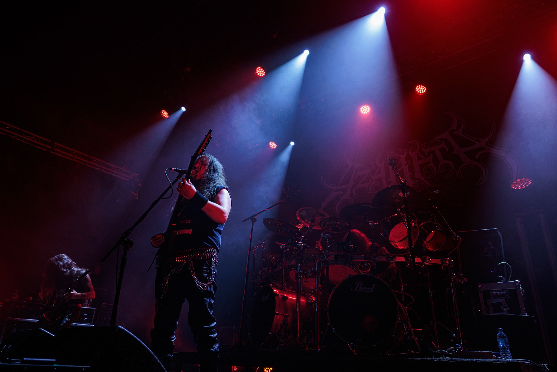 18.02.2022r - Azarath - jako gosc specjalny na warszawskim koncercie Vader w Progresji.n/z Marcin Skullripper – wokal, gitara, n/z Bartlomiej Bart Szudek – gitara, n/z Piotr P. Ostrowski – gitara basowa, n/z Zbigniew Inferno Prominski – perkusja, Left Hand Sounds, Knock Out Productions, Massive Music,fot. Andrzej Wasilkiewicz/Reporter