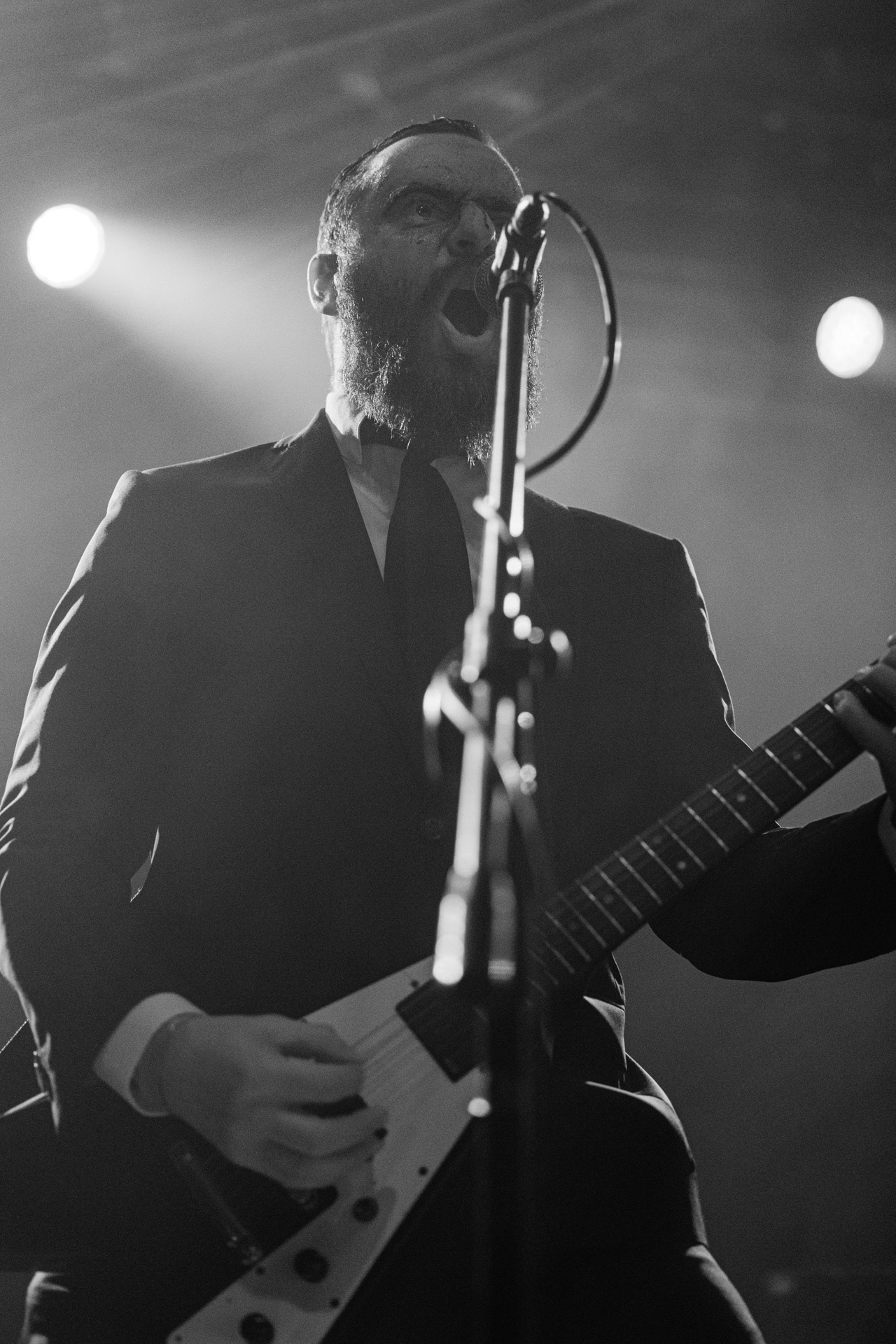 18.12.2021 Masturbator - Antysylwester Antyradia, 18 lat klubu Progresja,n/z Vithor/ growl-git, n/z Raefoth/bas, n/z Czaha/beki, n/z Mayhem/git,metal, blackmetal, thrashmetal, satanic old skull metal, fot. Andrzej Wasilkiewicz/Reporter