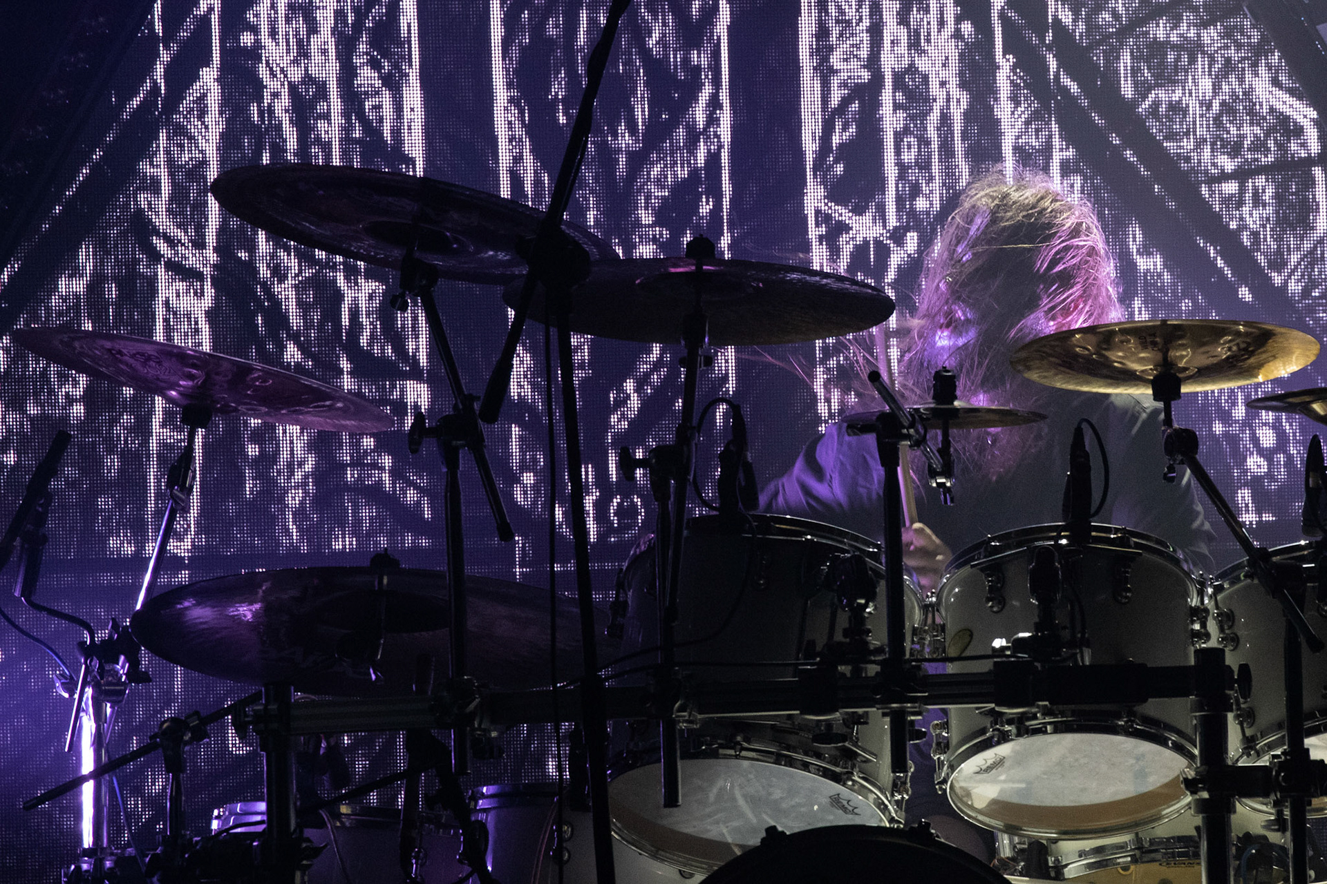 14.12.2018r. Behemoth koncert Merry Christless - Warszawa Progresja, Adam "Nergal" Darski – gitara, wokal prowadzący, 
Zbigniew "Inferno" Promiński – perkusja,
Tomasz "Orion" Wróblewski – gitara basowa, Patryk "Seth" Sztyber – gitara,  fot. Andrzej Wasilkiewicz/Reporter