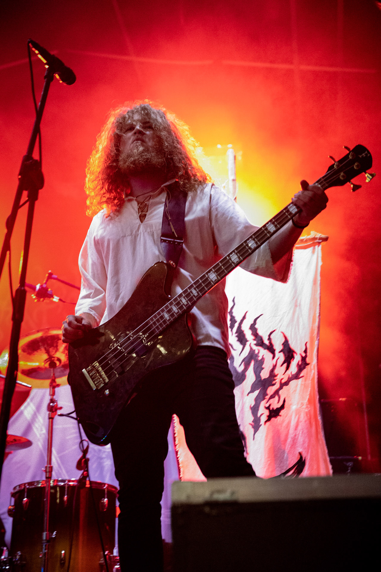 28.08.2021 Varmia - koncert, Warszawa klub REJS,Lato w Plenerze, Winiary Bookings,Lasota wokal, gitara,Cwiara wokal, bas,Emil perkusja,Piotr instrumenty perkusyjne, rog kozla, drewniana tuba, wokal, krivula i tagelharpa,Fot. Andrzej Wasilkiewicz/Reporter