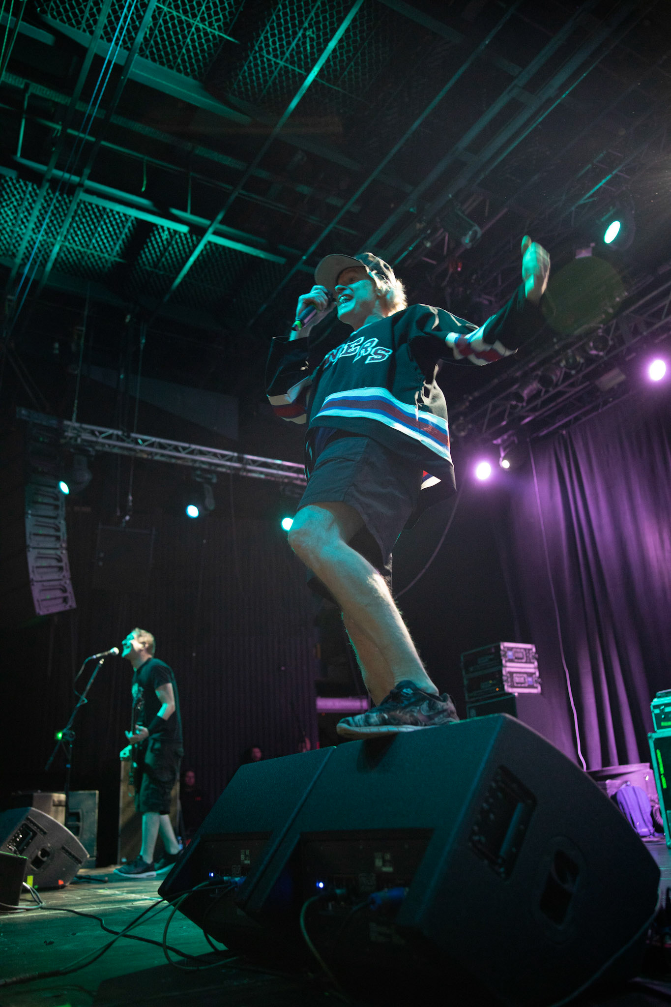 Dog Eat Dog - USA - hardcore, punkrock, rap, metal, hip hop,reggae, soul, funk,
Dave Neabore (bass), 
John Connor (vocals), 
Brandon Finley (drums) 
Roger Hämmerli (guitar)
Bozez (sax & beer)
koncert w Warszawskiej Progresji w ramach trasy 25 lat All Boro Kings zespołu Dog Eat Dog.
fot. Andrzej Wasilkiewicz/Reporter