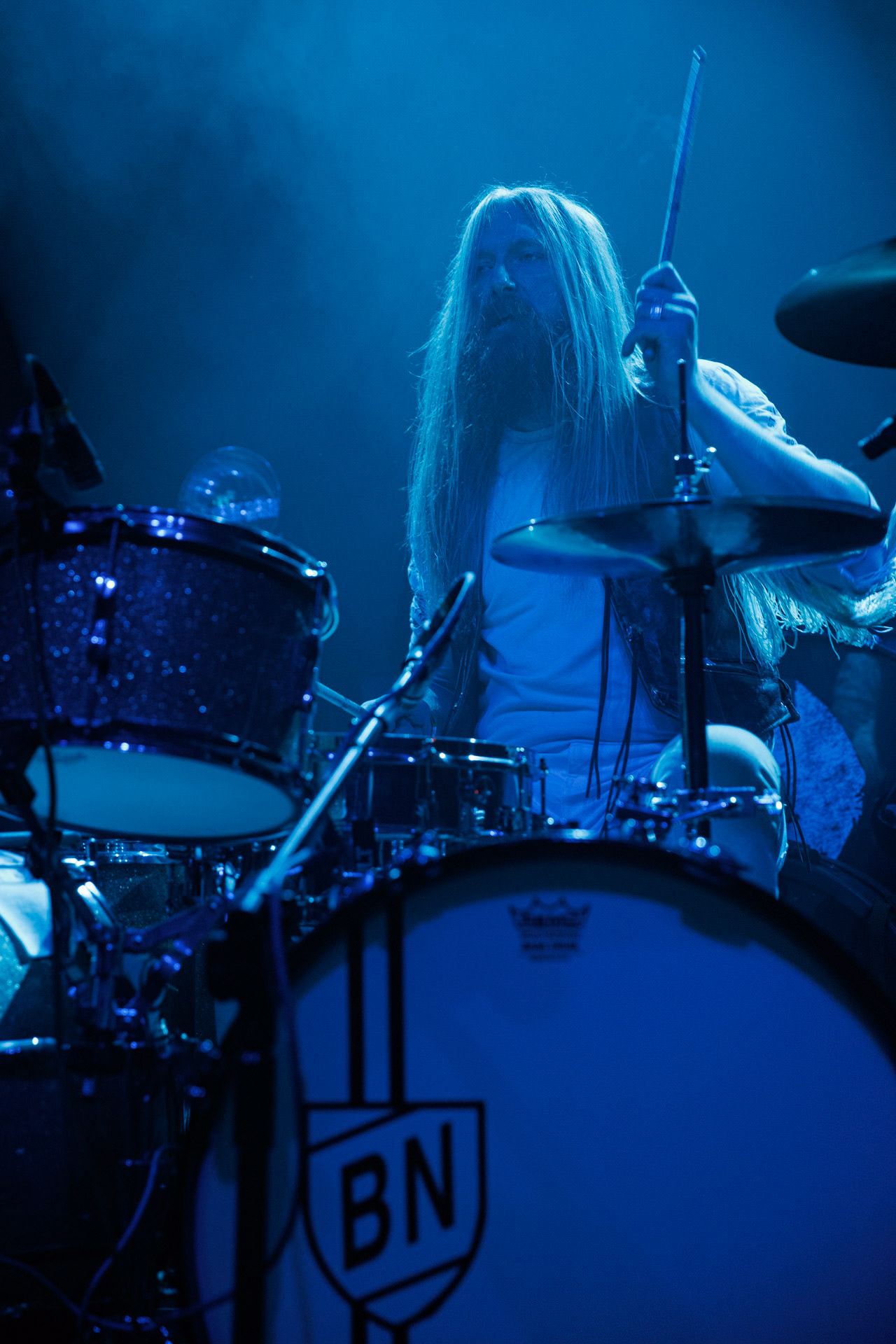 22.01.2022 - Taraban - support Me And That Man, warszawska Progresja.n/z Kris Gonda - perkusja,Taraban to krakowskie power-trio, bluesa, prog-rocka oraz proto-metal.fot. Andrzej kaziq Wasilkiewicz/Reporter