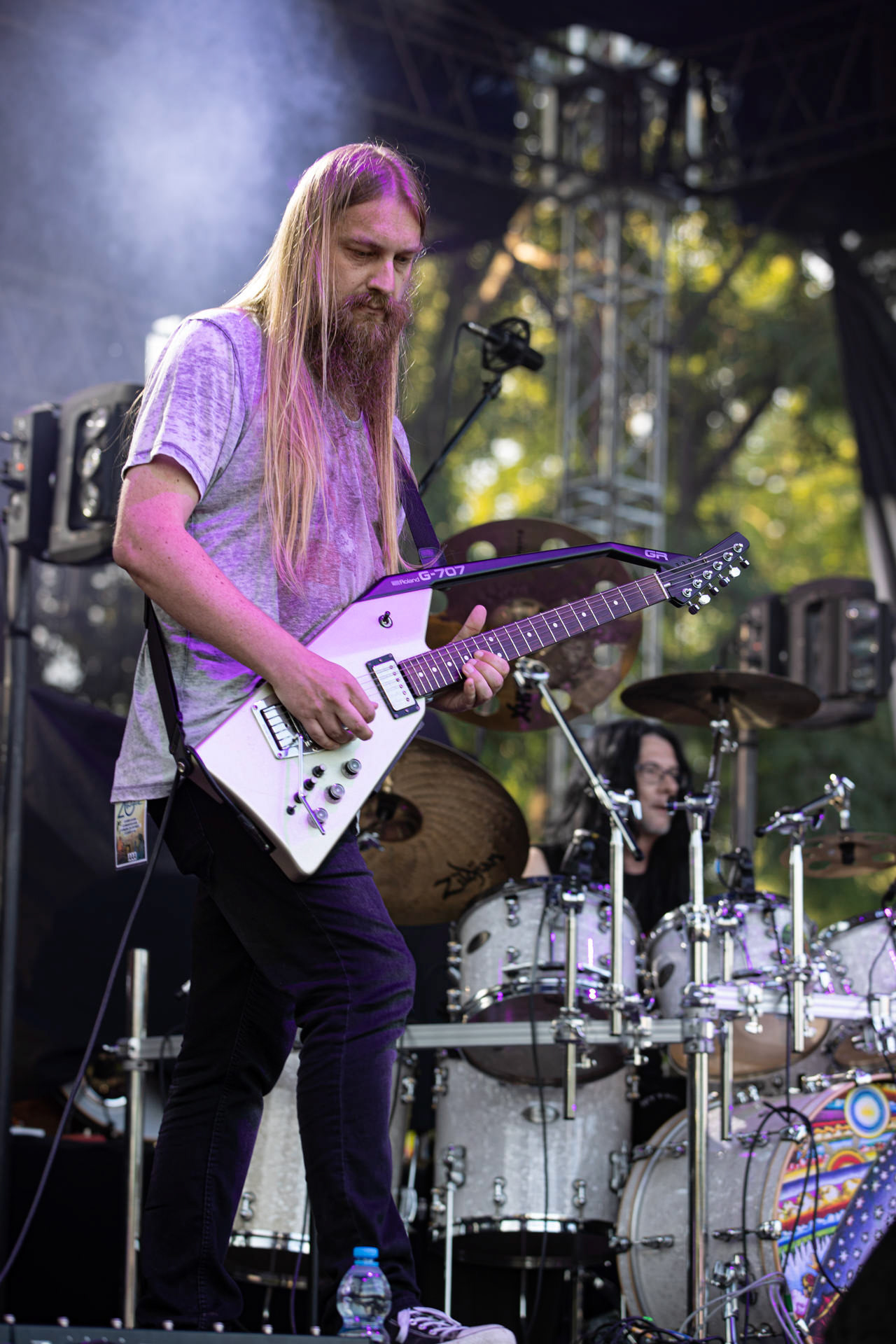 21.08.2021 koncert Collage w Warszawie,Letnia scena Progresji, Gramy do Woli.n/z Michal Kirmuc – gitara,Fot. Andrzej Wasilkiewicz/Reporter