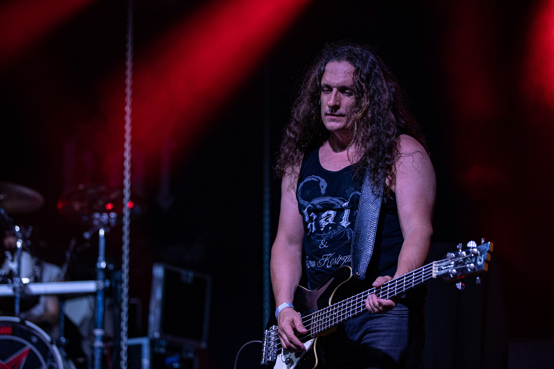 12.09.2021 - KAT i Roman Kostrzewski - koncert "Do zobaczenia w piekle" Wroclaw, Centrum Koncertowe A2.  Michal Laksa – bas,fot. Andrzej kaziq Wasilkiewicz