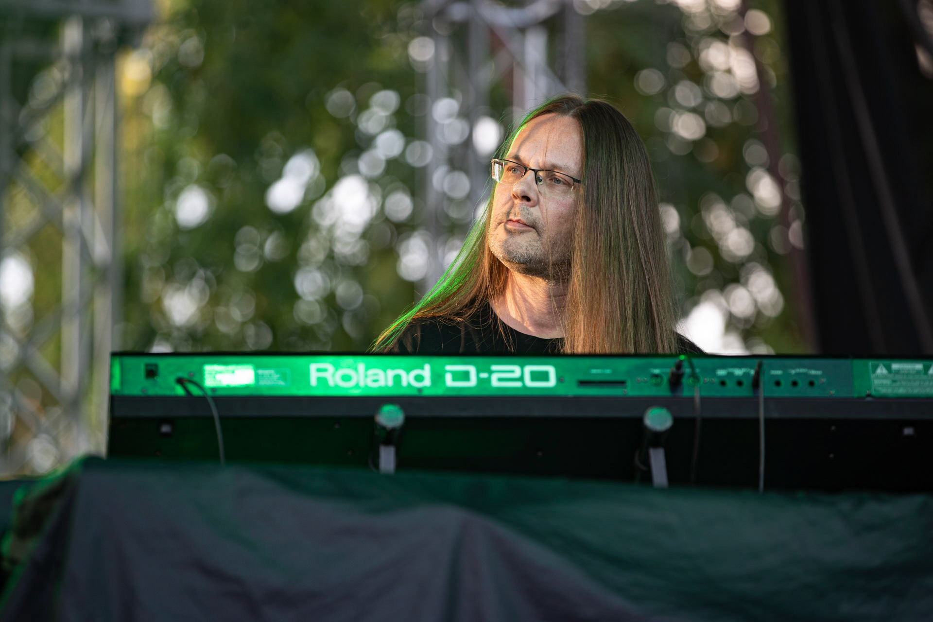 21.08.2021 koncert Collage w Warszawie,Letnia scena Progresji, Gramy do Woli.n/z Krzysztof Palczewski – instrumenty klawiszowe, Fot. Andrzej Wasilkiewicz/Reporter