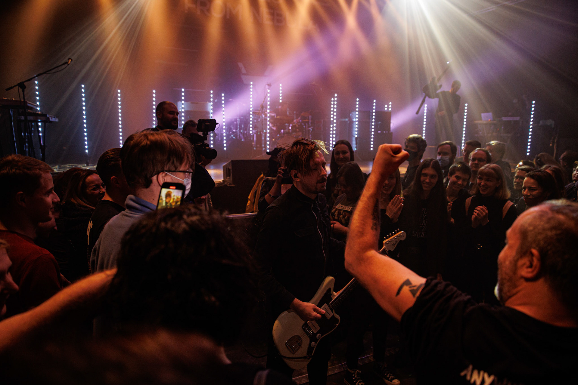 27.11.2021 TIDES FROM NEBULA koncert, Warszawa klub Progresja,Knock Out Productions, Mystic Production,Post-rock, muzyka alternatywna, progresywny rock.n/z Maciej Karbowski – gitara, instrumenty klawiszowen/z Przemek Weglowski – gitara basowan/z Tomasz Stolowski – perkusjaFot. Andrzej Wasilkiewicz/Reporter