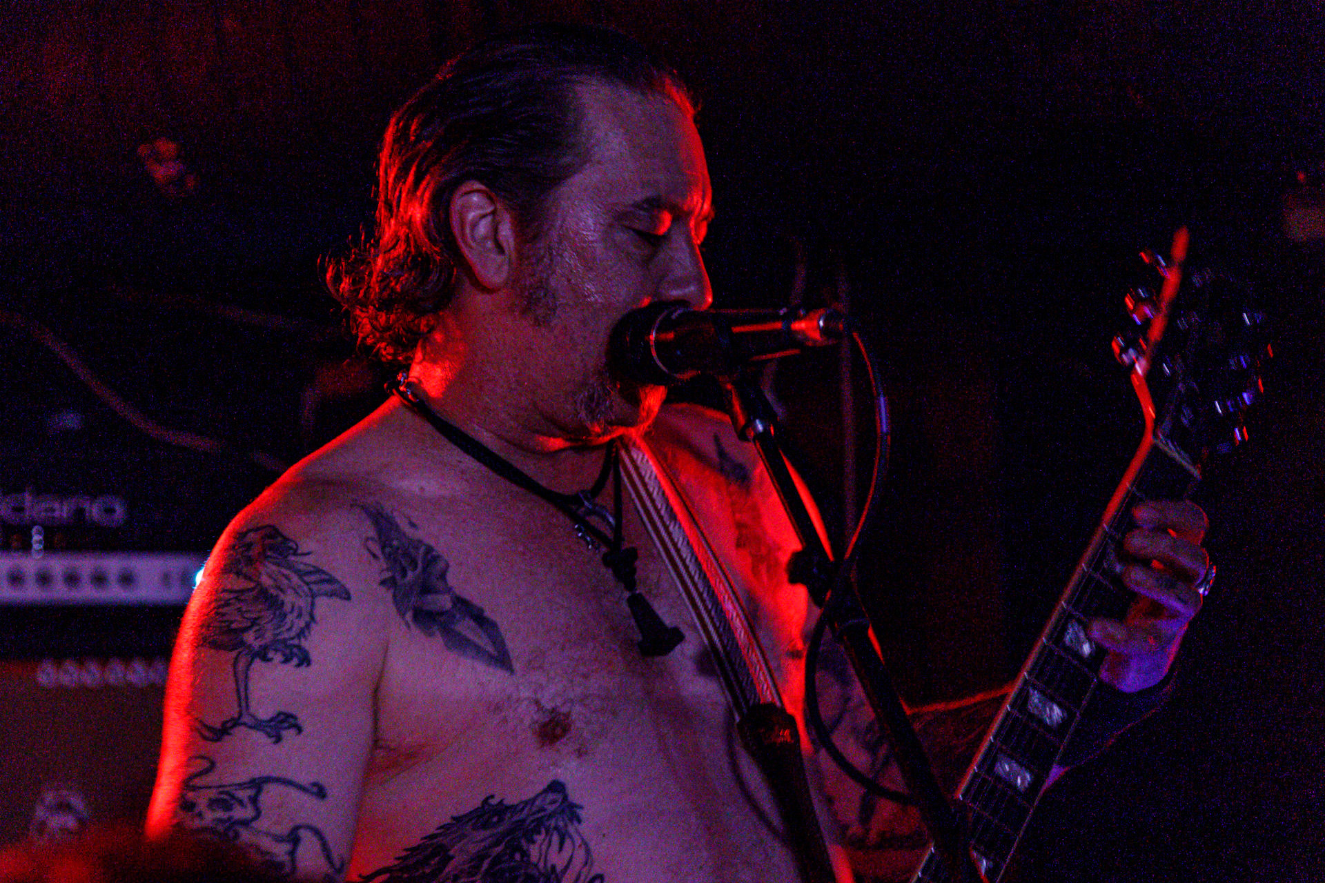 7.07.2022 - HIGH ON FIRE - legenda sceny stoner/doom z Mattem Pikem na czele, koncert w warszawskiej Hydrozagadce.n/z Matt Pike – gitara, wokal,n/z Jeff Matz – gitara basowa,n/z Coady Willis - perkusja,Doom metal, stoner metal, sludge metal, thrash metal.Produkcja WiniaryBookings. fot. Andrzej Wasilkiewicz/Reporter