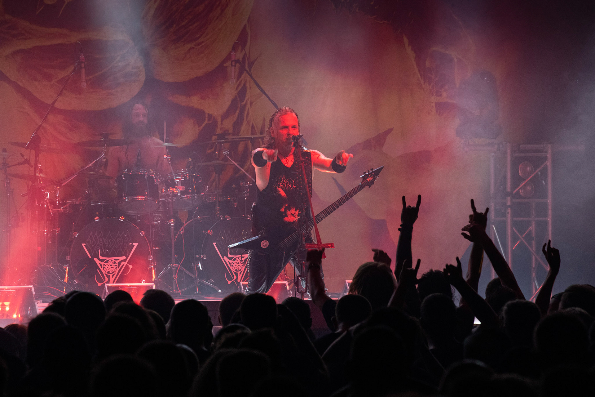 Legendy Metalu Vader - Death Metal - koncert Legendy Metalu w warszawskiej Progresji, 
Peter: Guitar + Vocals
Pajak: Guitar
Hal: Bass
James: Drums
fot. Andrzej kaziq Wasilkiewicz/Reporter