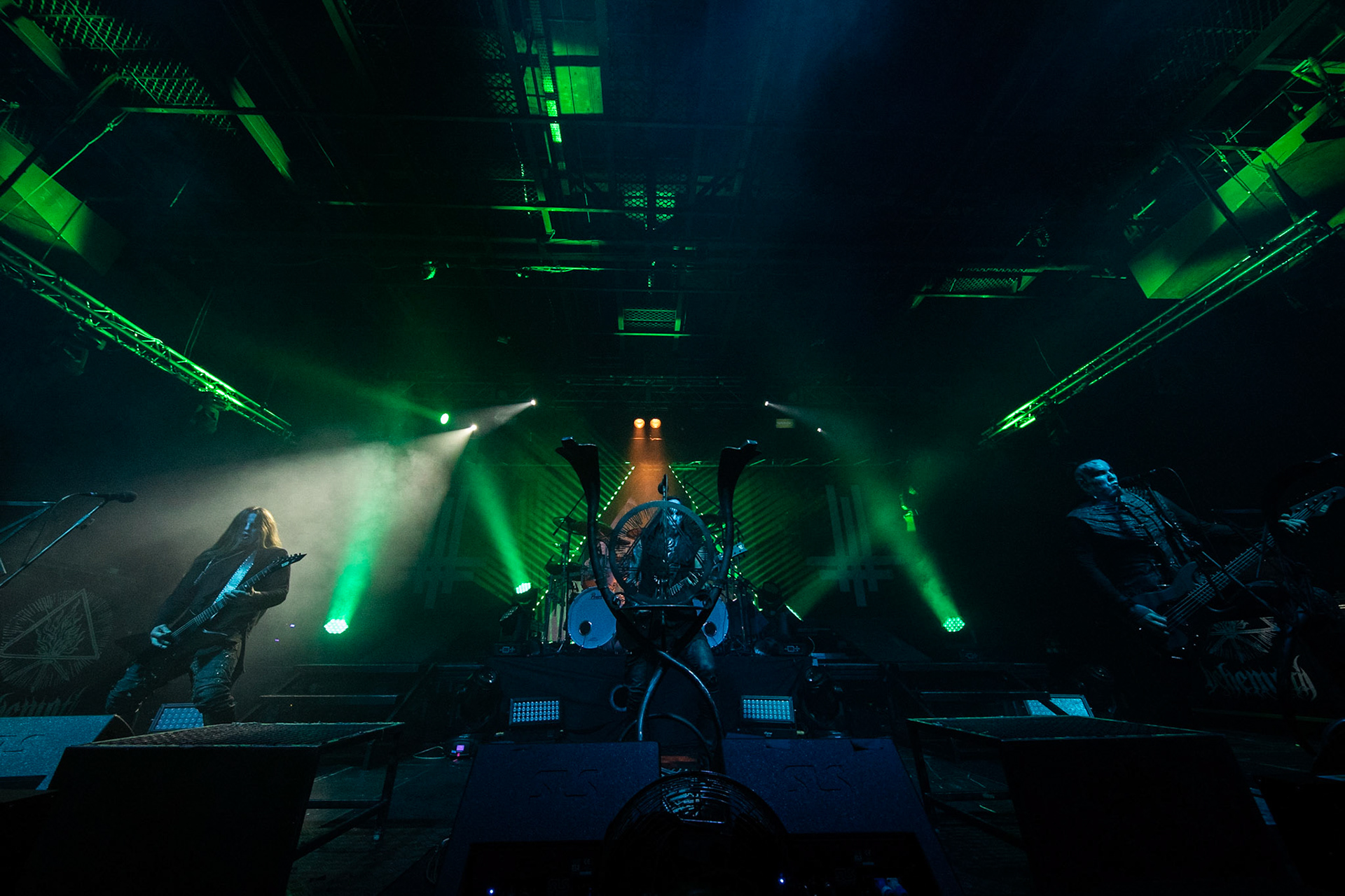 14.12.2018r. Behemoth koncert Merry Christless - Warszawa Progresja, Adam "Nergal" Darski – gitara, wokal prowadzący, 
Zbigniew "Inferno" Promiński – perkusja,
Tomasz "Orion" Wróblewski – gitara basowa, Patryk "Seth" Sztyber – gitara,  fot. Andrzej Wasilkiewicz/Reporter