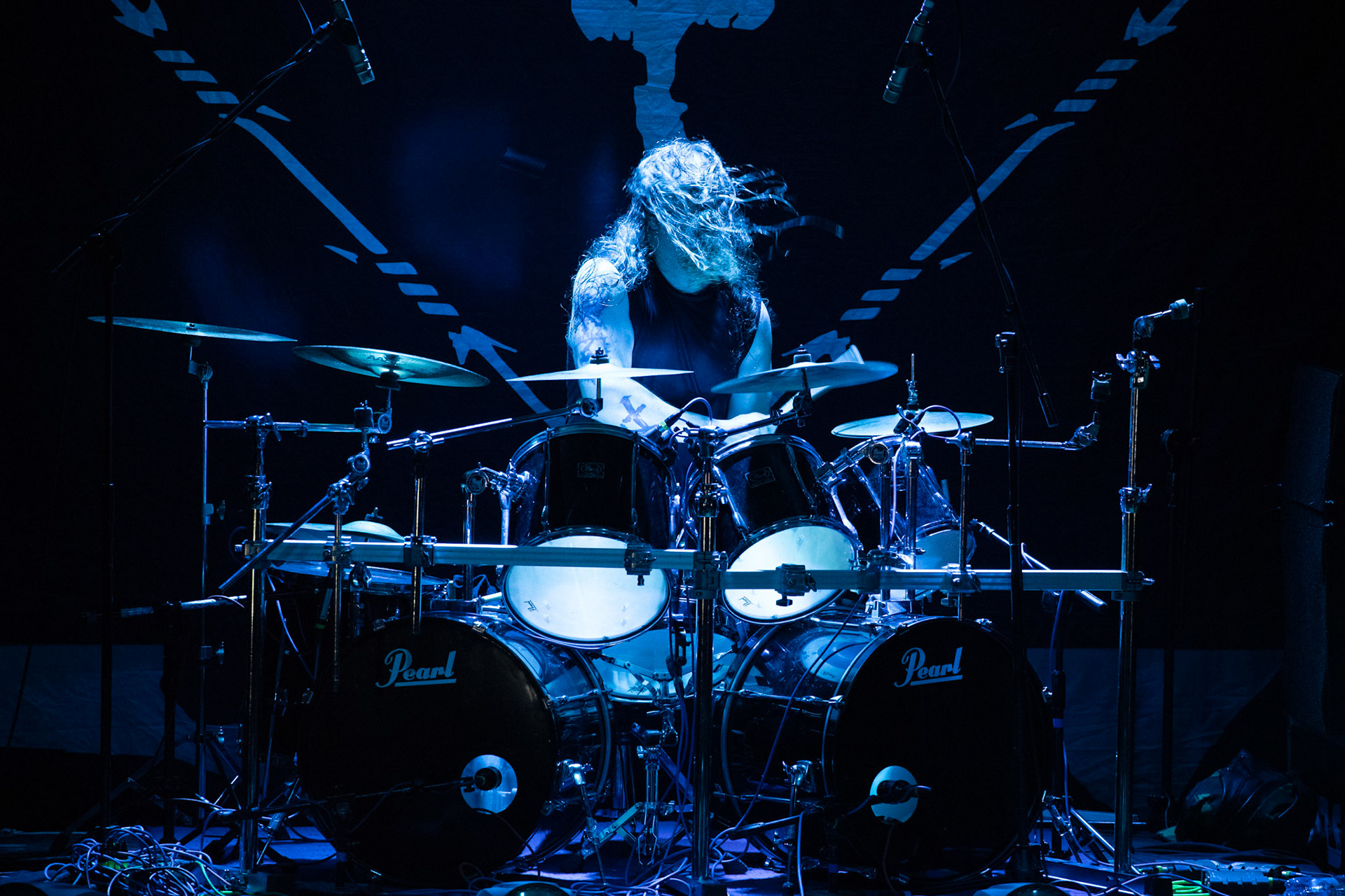 Revenge - kanadyjski black/death metal, warszawski koncert w Progresji odbył się w ramach europejskiej trasy koncertowej Mgły, organizowany przez Left Hand Sounds, metal, blackmetal,  Andrzej Wasilkiewicz/Reporter 

James Read (drums, studio vocals)
Vermin (session guitars, live vocals)
Haasiophis (live session bass)