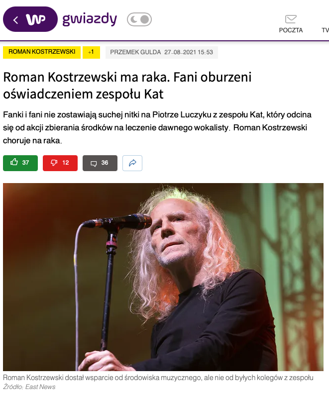 KAT Roman Kostrzewski  oświadczenie luczyka 
