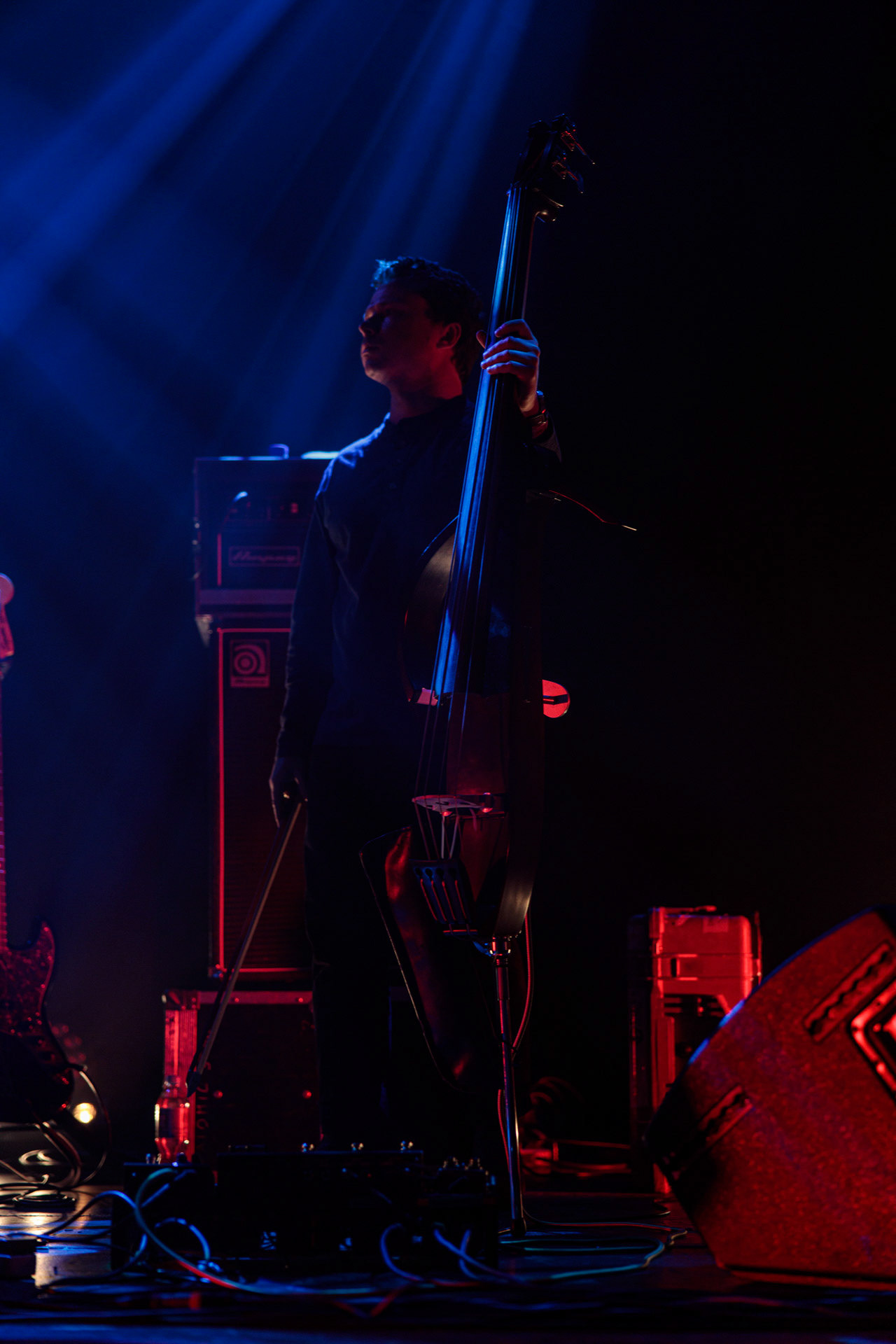 26.04.2022 Portico Quartet Jazz, ambient, electronic, hang. Warszawska Progresja.Portico Quartet to instrumentalny zespol z Londynu w Wielkiej Brytanii. n/z Duncan Bellamy - drums and electronics,n/z Milo Fitzpatrick - electric and double-bass,n/z Jack Wyllie - saxophones and keyboards,n/z Keir Vine -keyboards,Produkcja Winiary Bookings fot. Andrzej Wasilkiewicz/Reporter