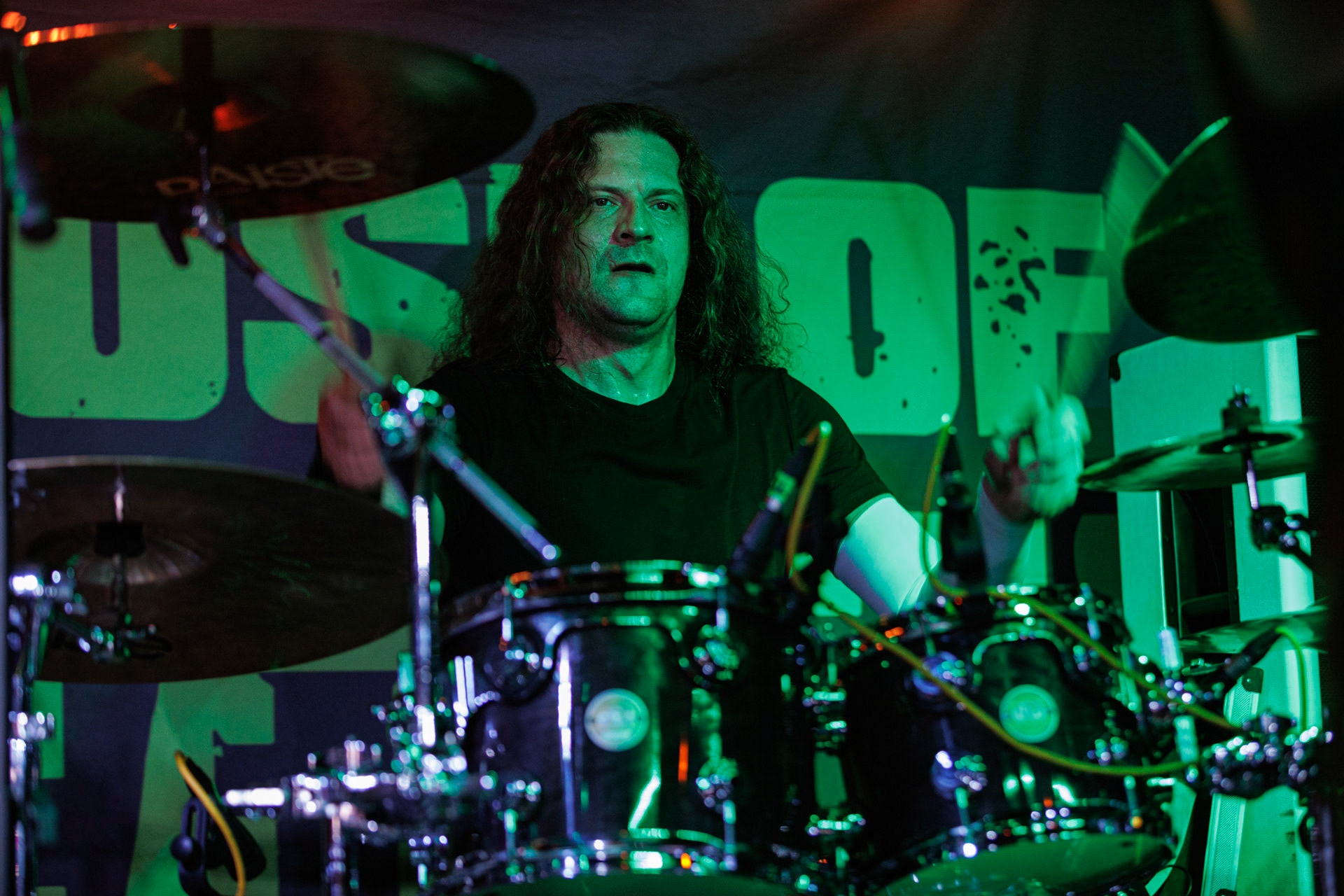 13.11.2021 House Of Death - koncert Warszawa RemontJuan Carlos Cano - wokal,Szymon „Sajmon” Synowka – perkusja,Adam Bielczuk - gitara,Tomasz „Tytus” Pukacki - bass,thrash metal, crossover thrash, heavy metal, speed metal, hard rock,fot. Andrzej Wasilkiewicz/Reporter