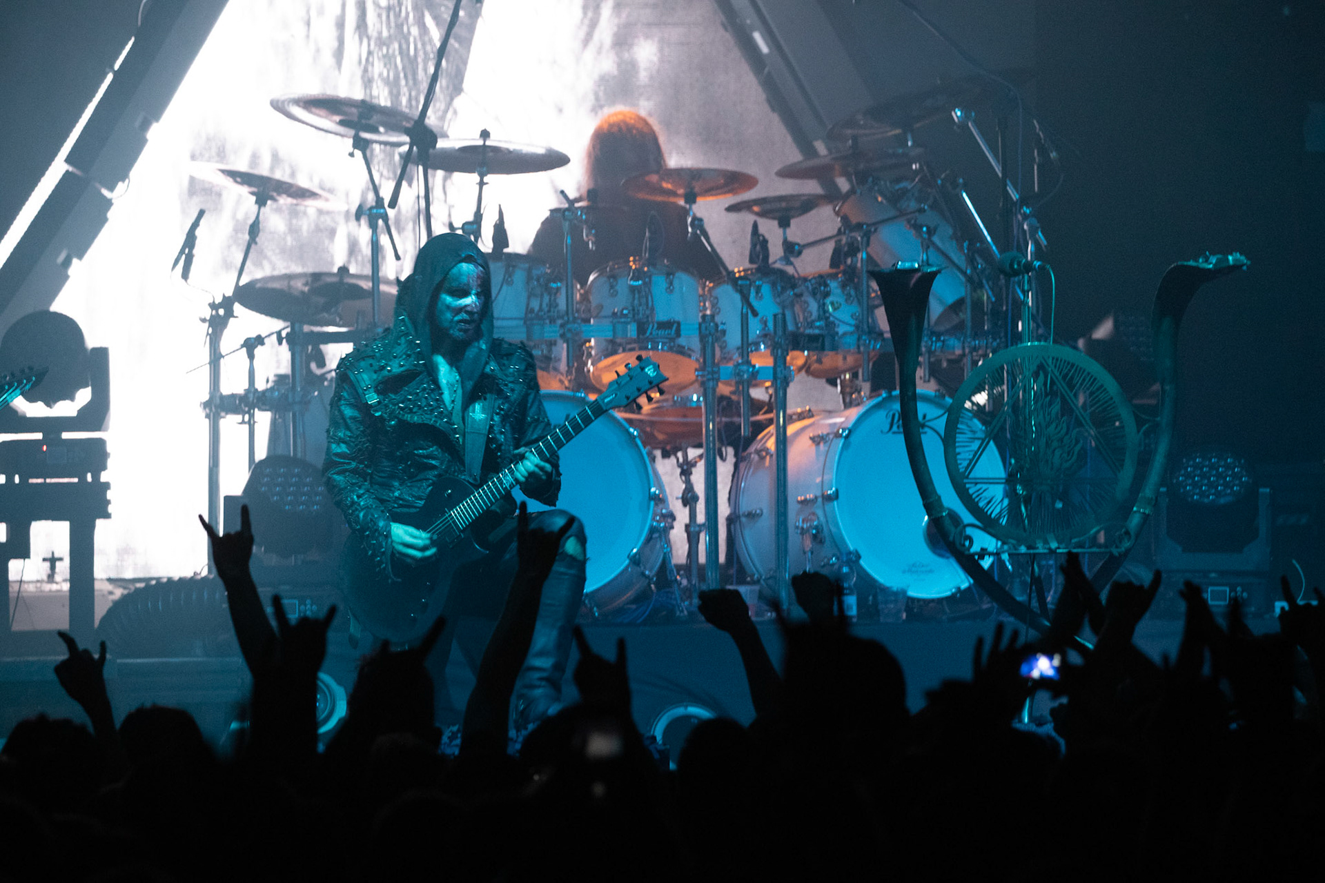 14.12.2018r. Behemoth koncert Merry Christless - Warszawa Progresja, Adam "Nergal" Darski – gitara, wokal prowadzący, 
Zbigniew "Inferno" Promiński – perkusja,
Tomasz "Orion" Wróblewski – gitara basowa, Patryk "Seth" Sztyber – gitara,  fot. Andrzej Wasilkiewicz/Reporter