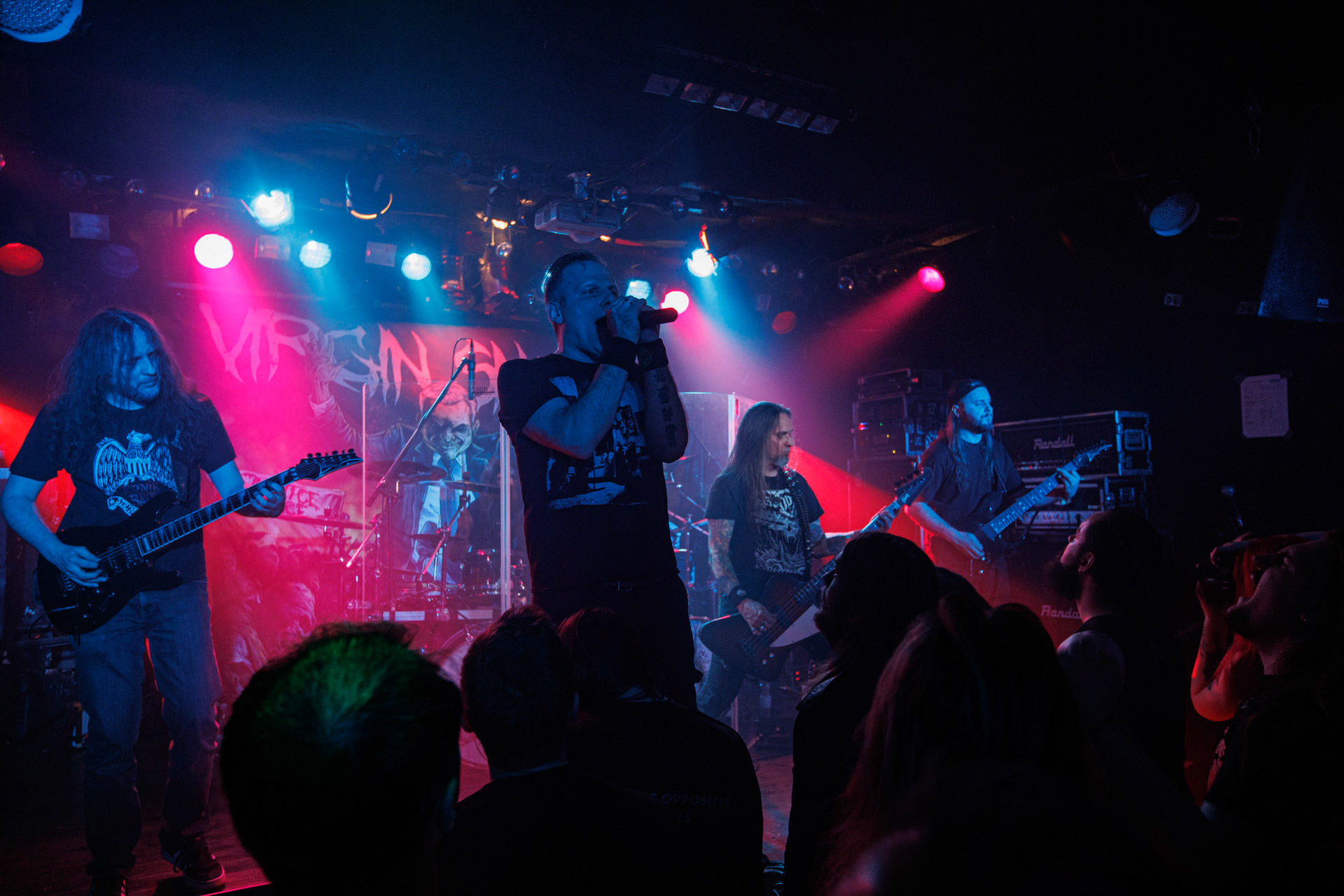 18.03.2022 VIRGIN SNATCH - INFERNALIS RESURGENTIS - Warszawski koncert zespolu VIRGIN SNATCH,thrash metal, death metal,n/z Lukasz "Zielony" Zielinski wokal,n/z Grzegorz "Grysik" Bryla  gitara, n/z Pawel Pasek - gitara, n/z Piotr "Aniol" Wacisz  gitara basowa, n/z Pawel Pawulon Jaroszewicz - perkusja,fot. Andrzej Wasilkiewicz/Reporter