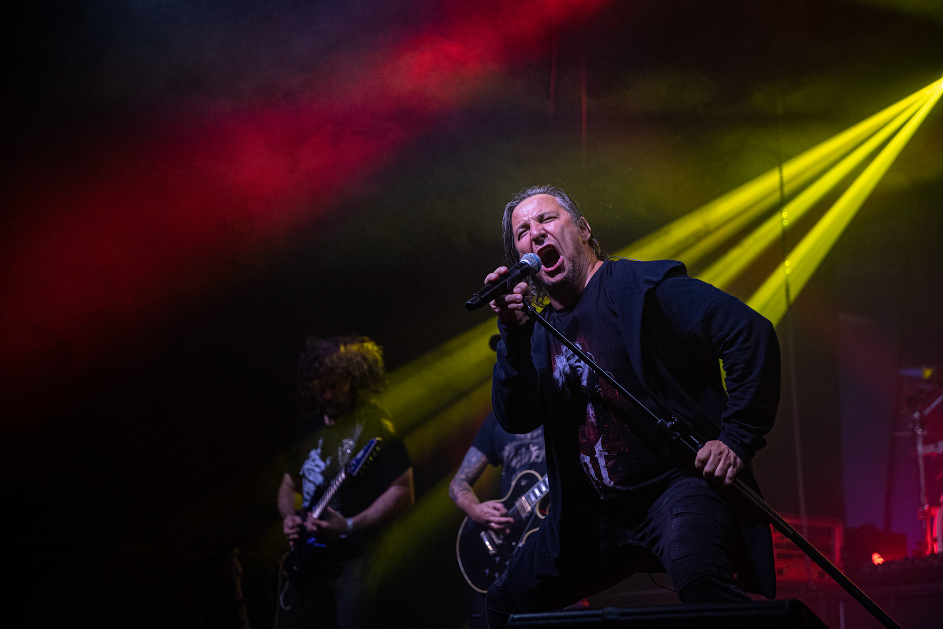 12.09.2021 - KAT i Roman Kostrzewski - koncert "Do zobaczenia w piekle" Wroclaw, Centrum Koncertowe A2.  Adrian „Fred” Frelich (Dragon) - wokal, fot. Andrzej kaziq Wasilkiewicz