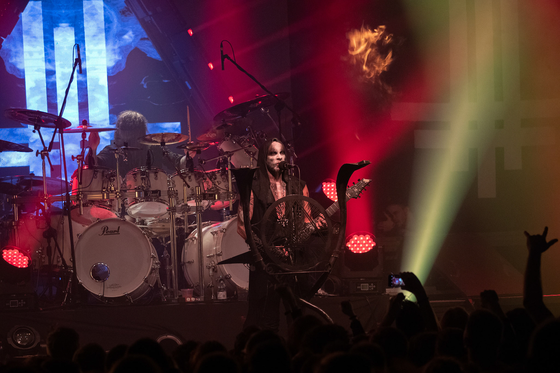 14.12.2018r. Behemoth koncert Merry Christless - Warszawa Progresja, Adam "Nergal" Darski – gitara, wokal prowadzący, 
Zbigniew "Inferno" Promiński – perkusja,
Tomasz "Orion" Wróblewski – gitara basowa, Patryk "Seth" Sztyber – gitara,  fot. Andrzej Wasilkiewicz/Reporter