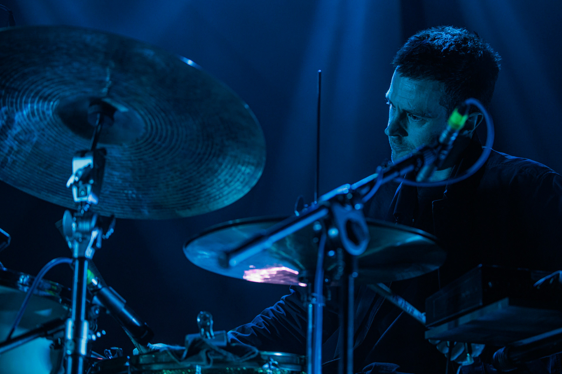 26.04.2022 Portico Quartet Jazz, ambient, electronic, hang. Warszawska Progresja.Portico Quartet to instrumentalny zespol z Londynu w Wielkiej Brytanii. n/z Duncan Bellamy - drums and electronics,n/z Milo Fitzpatrick - electric and double-bass,n/z Jack Wyllie - saxophones and keyboards,n/z Keir Vine -keyboards,Produkcja Winiary Bookings fot. Andrzej Wasilkiewicz/Reporter