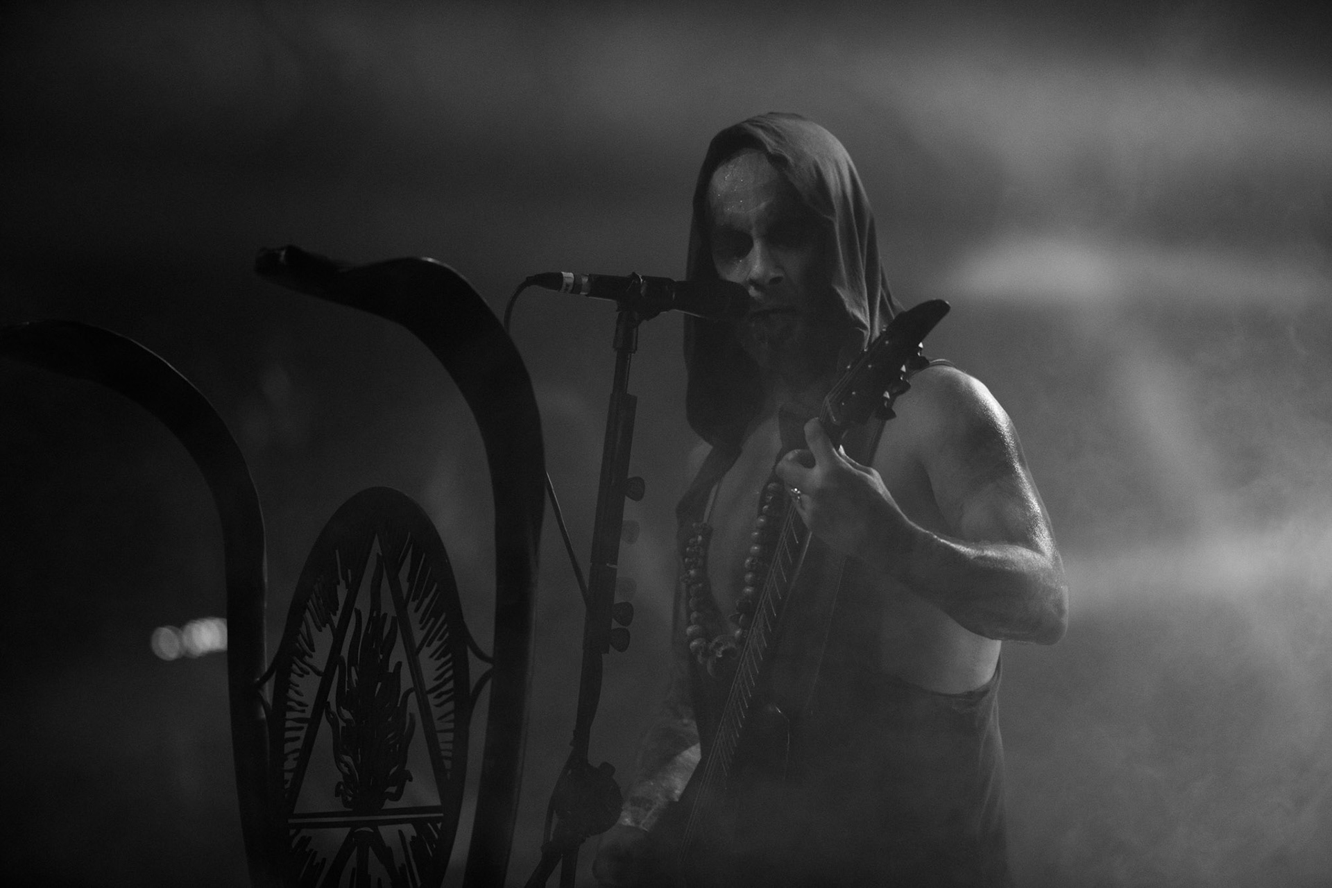 15.12.2017r. Behemoth koncert Merry Christless - Warszawa Progresja, Adam "Nergal" Darski – gitara, wokal prowadzący, 
Zbigniew "Inferno" Promiński – perkusja,
Tomasz "Orion" Wróblewski – gitara basowa, Patryk "Seth" Sztyber – gitara,  fot. Andrzej Wasilkiewicz/Reporter