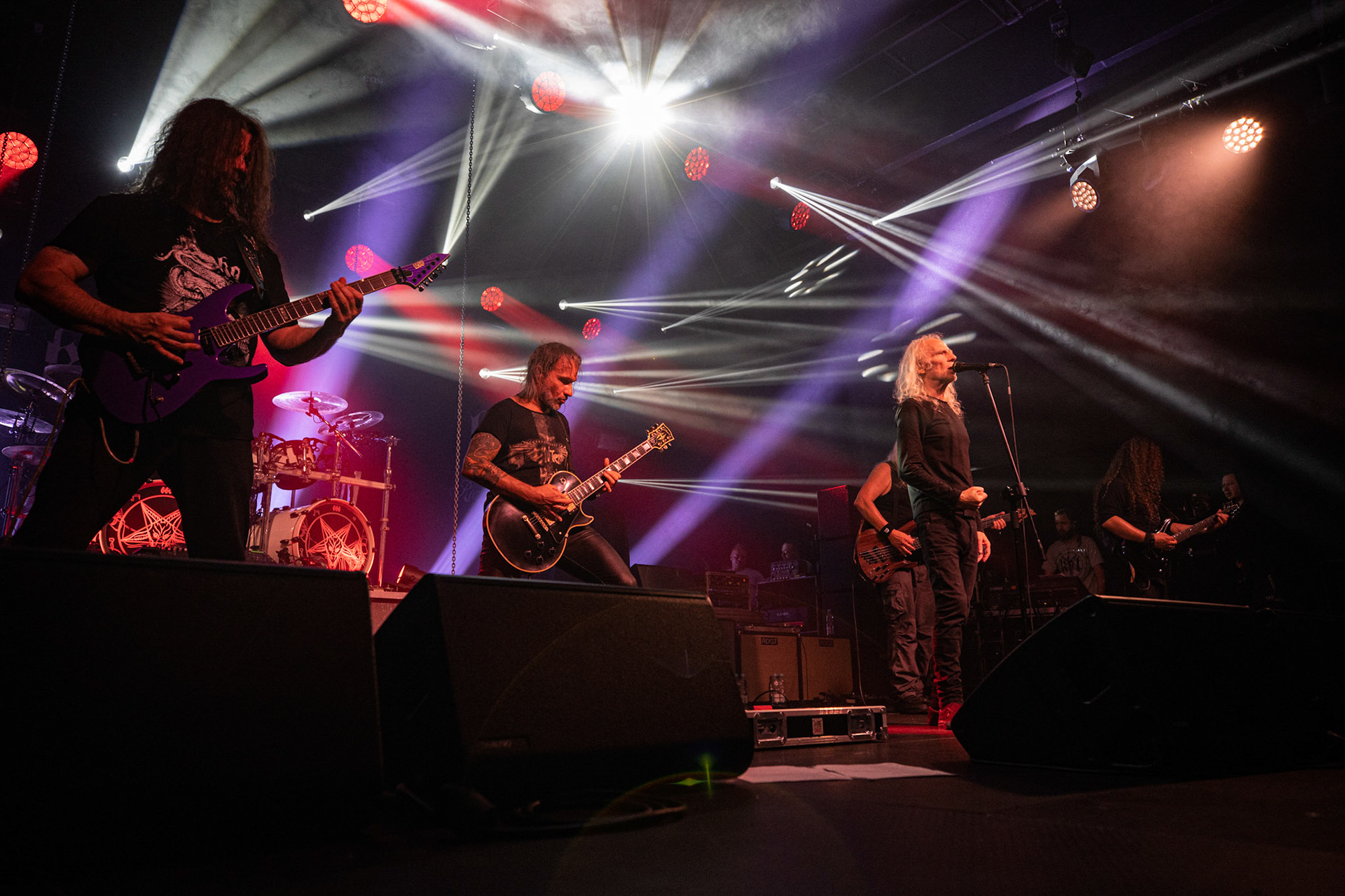 12.09.2021 - KAT i Roman Kostrzewski - koncert "Do zobaczenia w piekle" Wroclaw, Centrum Koncertowe A2.  Jarek „Gronos” Gronowski (Dragon, ex-Kat),fot. Andrzej kaziq Wasilkiewicz