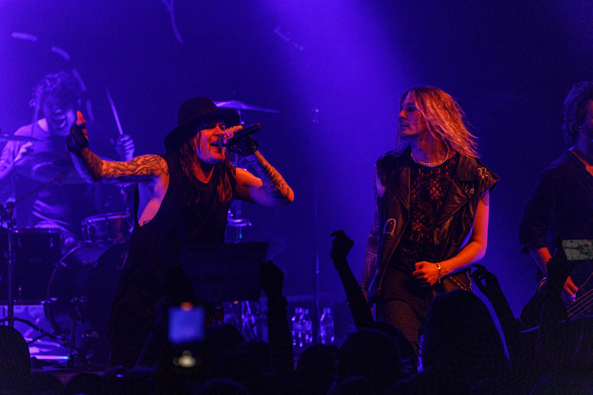 1.10.2022 Blind Channel – finski zespol rockowy zalozony w 2013 roku w Oulu, reprezentant Finlandii w Konkursie Piosenki Eurowizji 2021. Joel Hokka – vocals,Niko Moilanen – vocals,Joonas Porko – guitar,Olli Matela – bass,Tommi Lalli – drums,Aleksi Kaunisvesi – samples, percussion, DJProdukcja Winiary Bookings, patronat Antyradio, klub Progresja, Century Media,fot. Andrzej Wasilkiewicz/Reporter