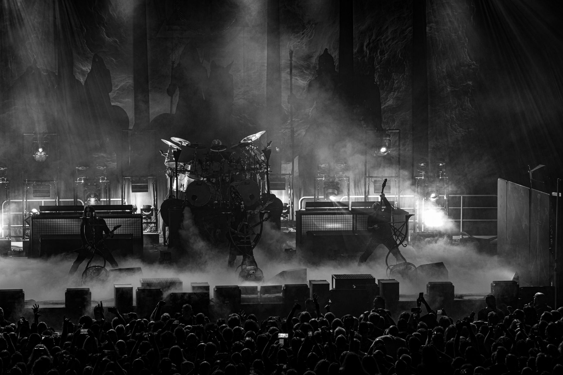 19.10.2022 BEHEMOTH - The European Siege 2022,Adam Nergal Darski - wokal, gitara,Zbigniew Inferno Prominski - perkusja,Tomasz Orion Wroblewski - bass,Patryk Seth Sztyber gitara,Spodek Katowice Poland,fot. Andrzej Wasilkiewicz/Reporter