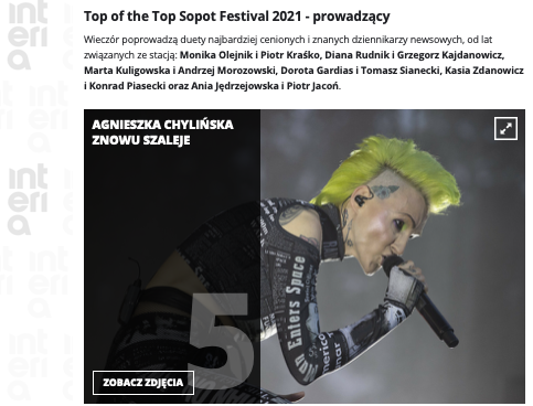 Agnieszka Chylińska - koncert Progresja