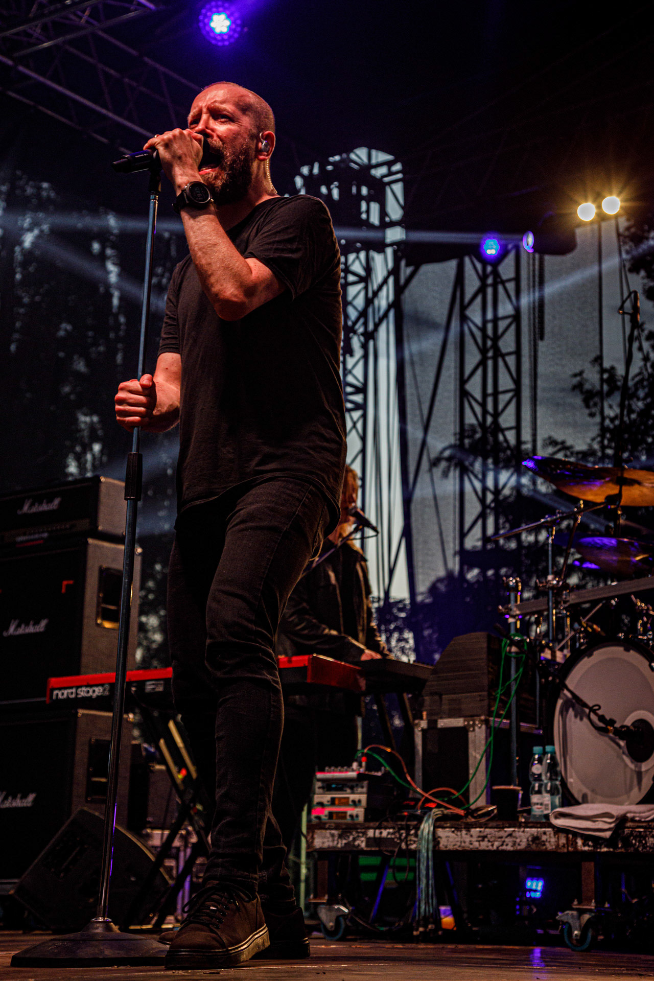 22.07.2022 Paradise Lost - warszawski koncert na letniej scenie klubu Progresja.Knock Out Production, Nuclear Blast, n/z Nick Holmes – wokal,n/z Gregor Mackintosh – gitara prowadząca,n/z Aaron Aedy – gitara rytmiczna,n/z Steve Edmondson – gitara basowa,n/z Waltteri Vayrynen – perkusja,Produkcja Knock Out Productions,Fot. Andrzej Wasilkiewicz/Reporter