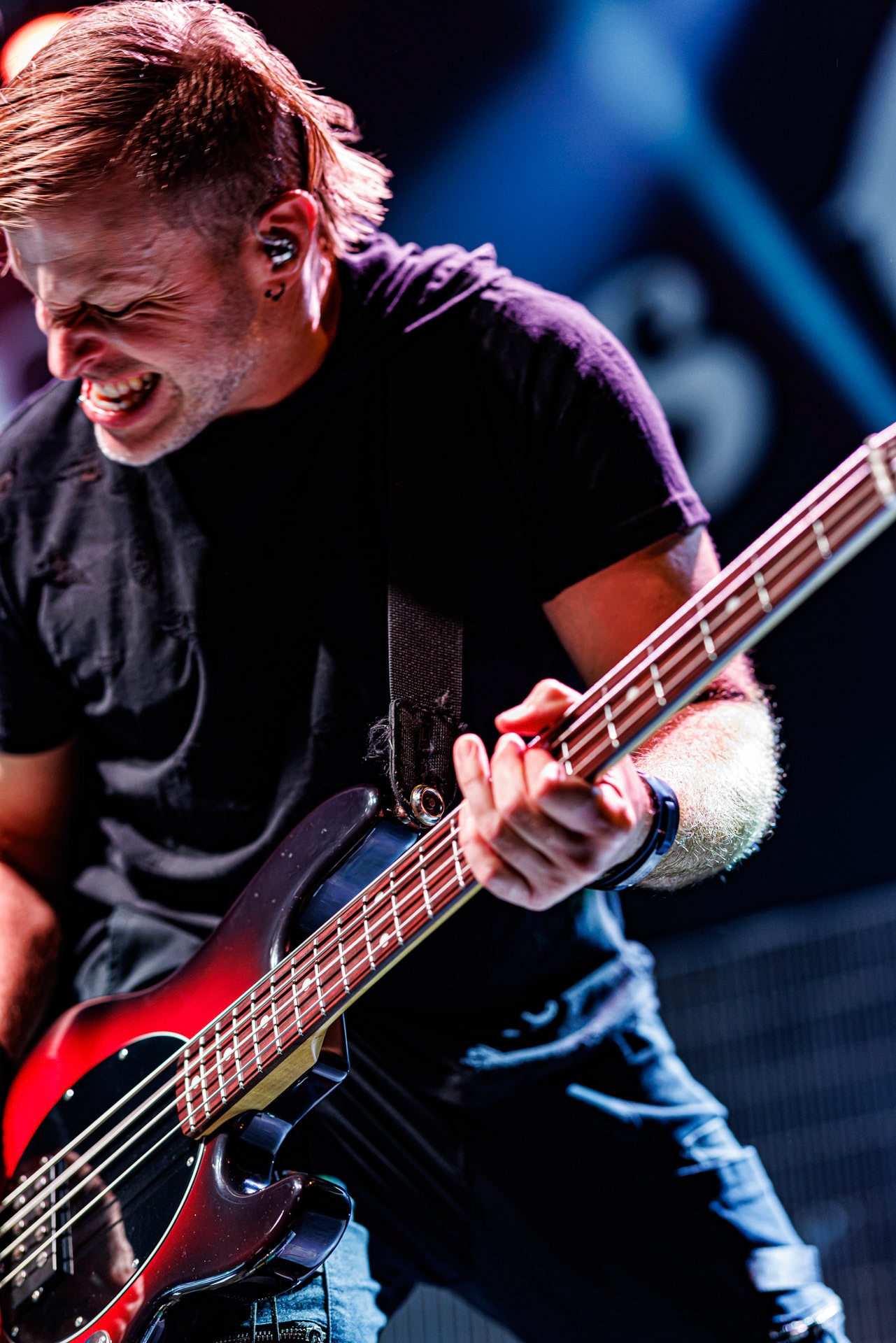 7.10.2022 Warszawski koncert Three Days Grace w klubie Progresja.Kanadyjczycy promuja nowy album EXPLOSIONS.n/z Barry Stock – gitara, n/z Brad Walst – gitara basowa, n/z Neil Sanderson – perkusja, instrumenty klawiszowe, n/z Matt Walst – wokal,Produkcja Knock Out Productions, Fot. Andrzej Wasilkiewicz/Reporter