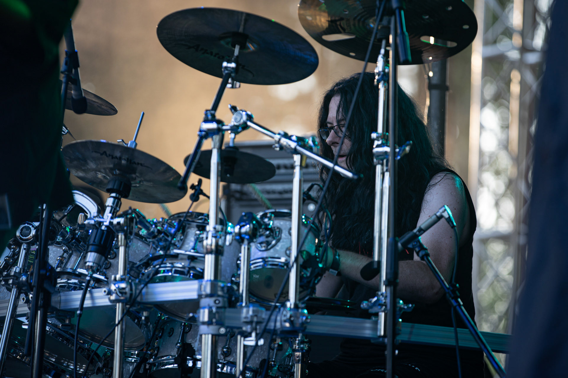 21.08.2021 koncert Collage w Warszawie,Letnia scena Progresji, Gramy do Woli.n/z Wojciech Szadkowski – perkusja,Fot. Andrzej Wasilkiewicz/Reporter