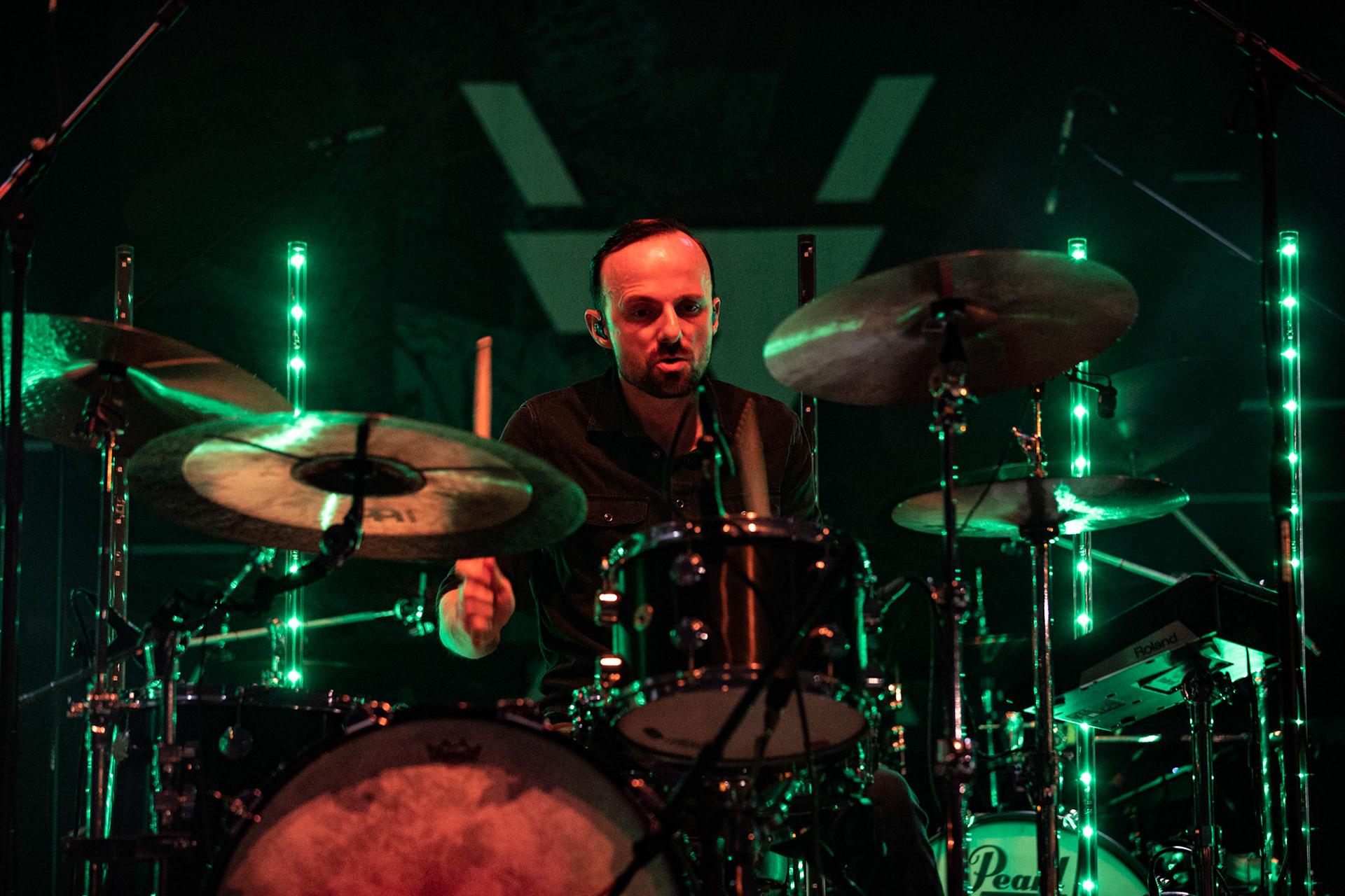 16.09.2021 TIDES FROM NEBULA koncert, Krakow Hype Park,Knock Out Production, Mystic Production,Post-rock, muzyka alternatywna, progresywny rock.n/z Tomasz Stolowski – perkusja,Fot. Andrzej Wasilkiewicz/Reporter